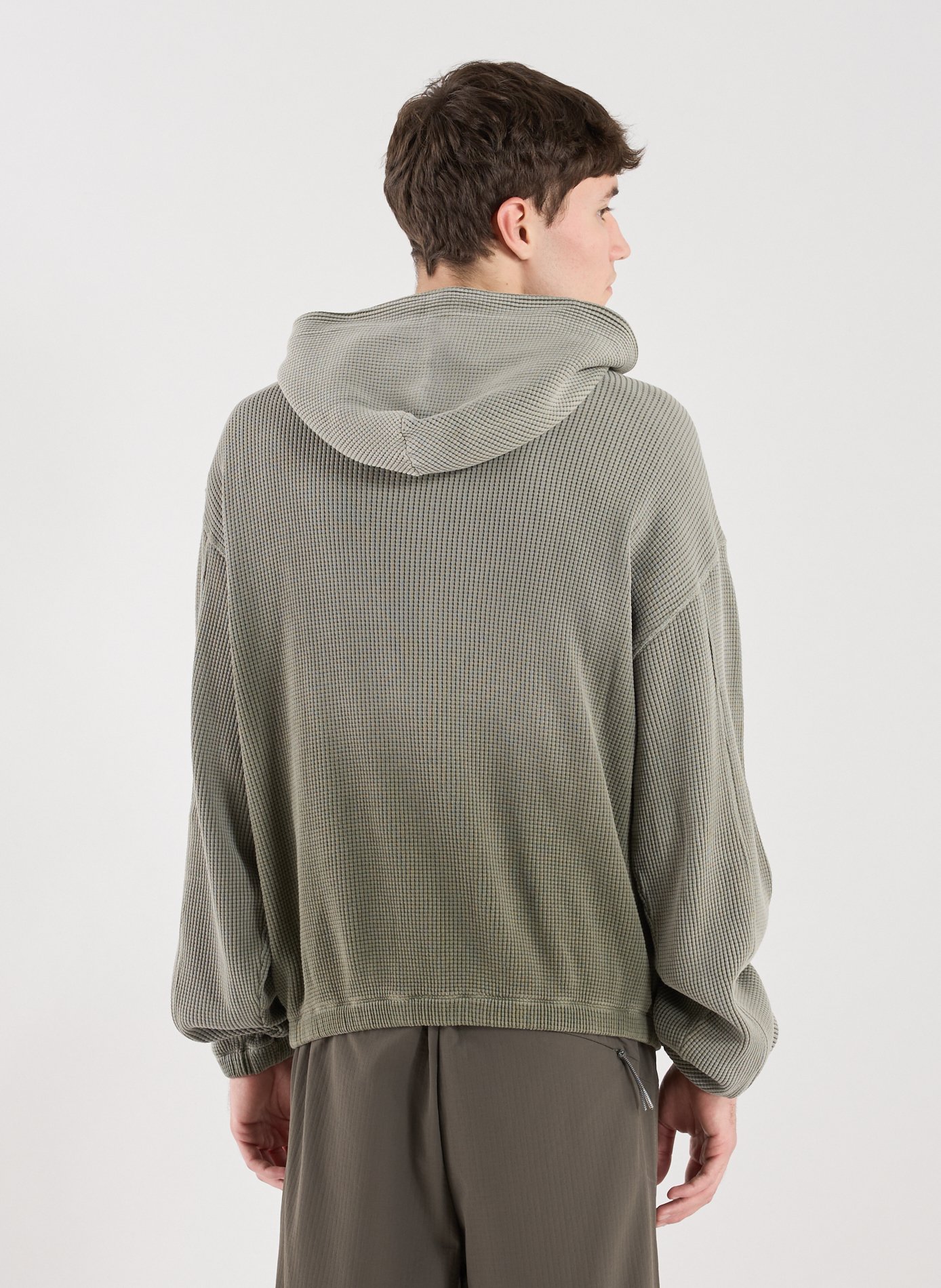 Sweat à capuche zippé Bee Sun en coton ROA Kaki