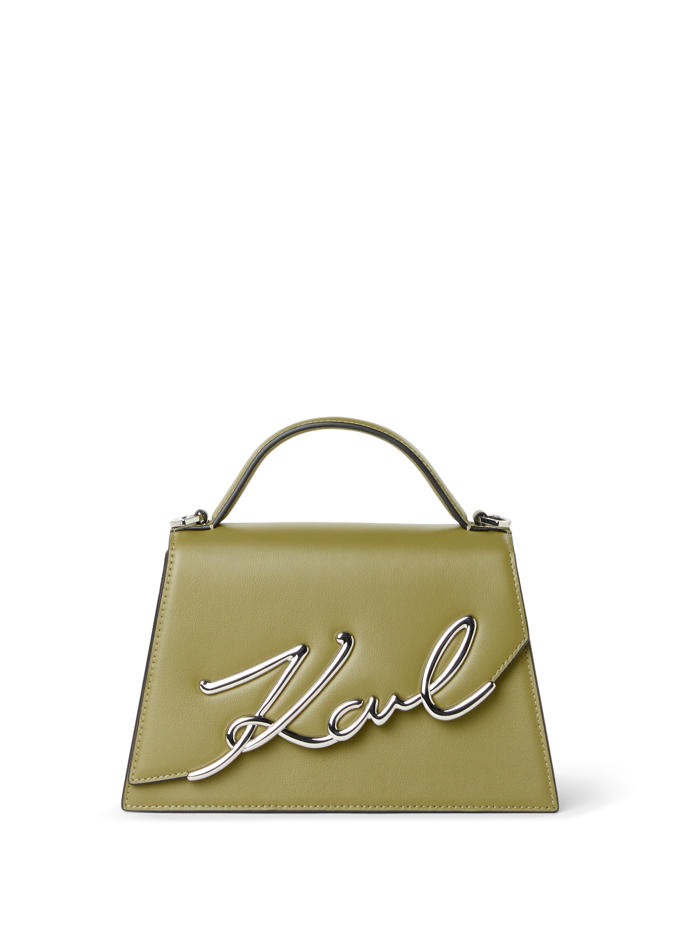 KARL LAGERFELD Cleo leather handbag Brown