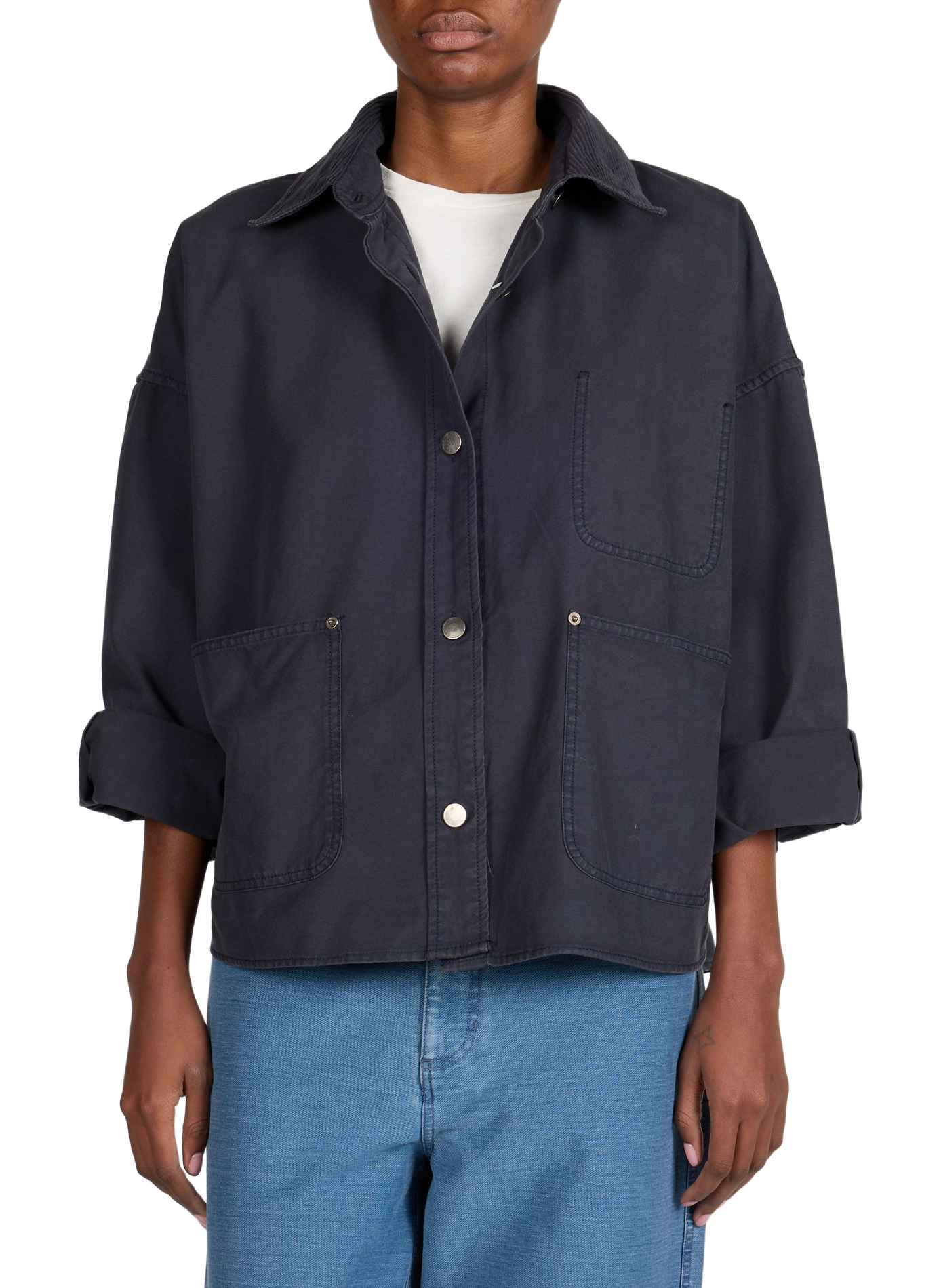 Casual cotton overshirt Wandy BELLEROSE Blue