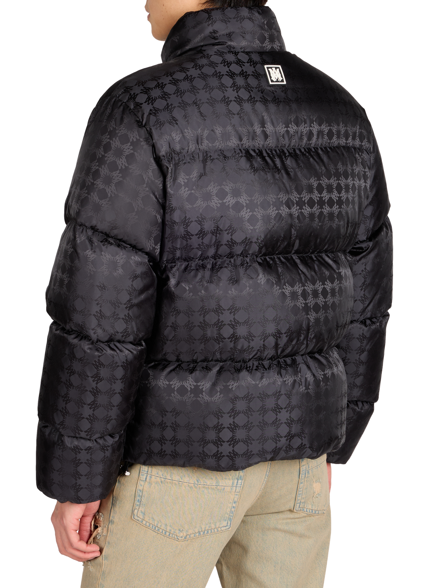 Jacket with high neck logo AMIRI Black