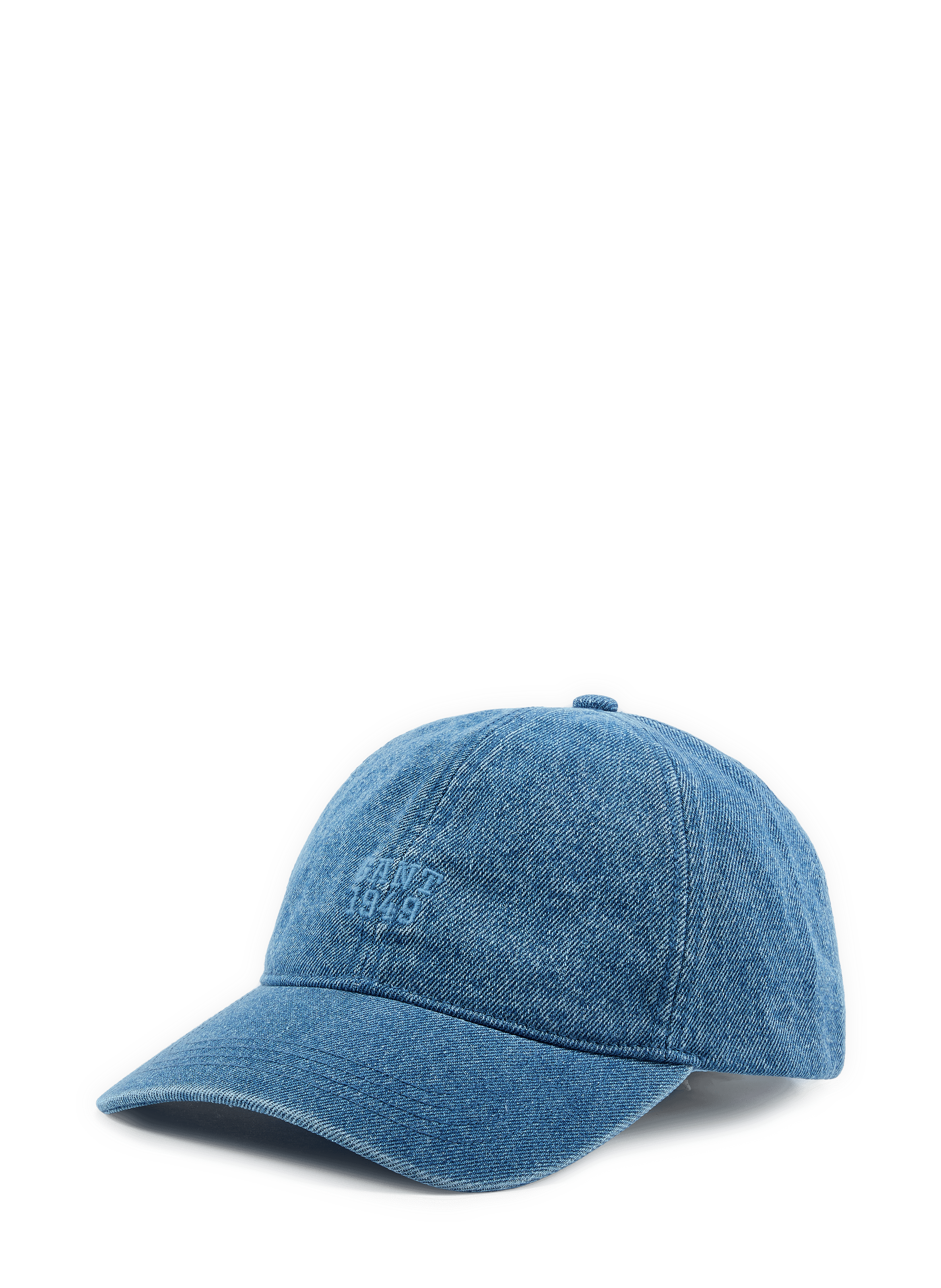 Cotton denim cap with logo embroidery GANT Blue