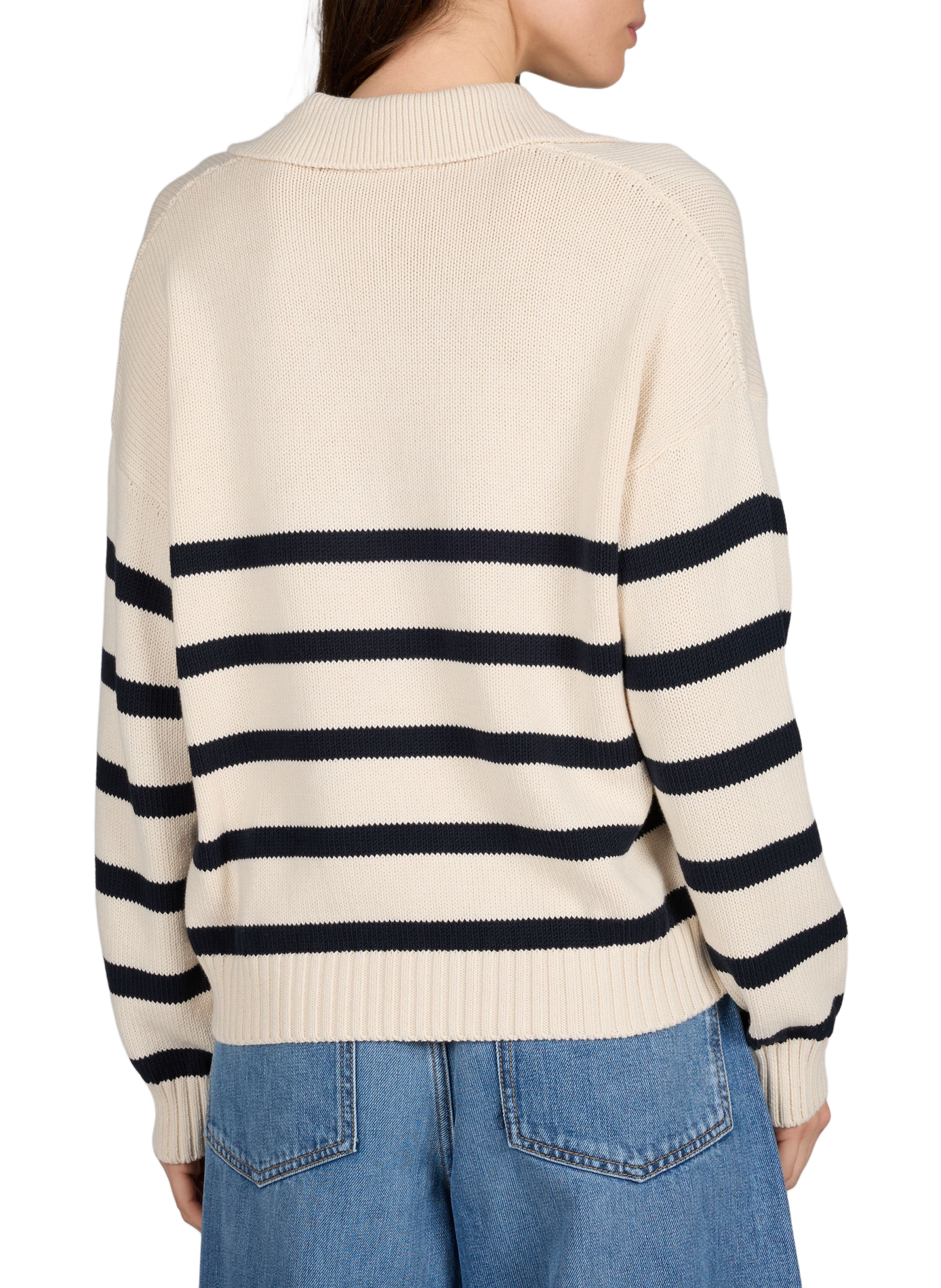 Striped cotton blend sweater MAX MARA WEEK END Blue