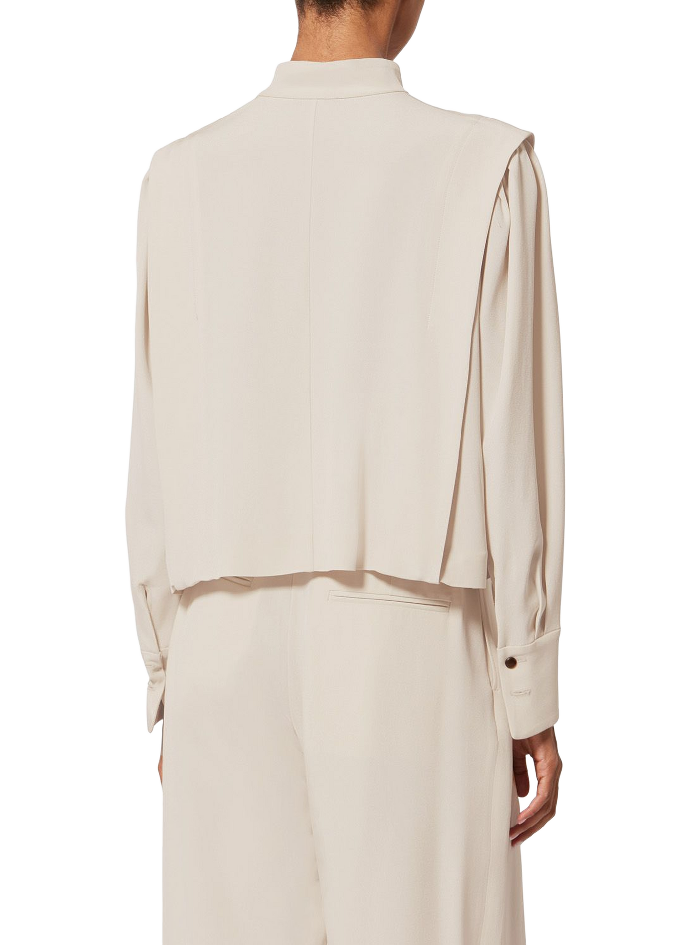 Long-sleeved fluid crepe top ISABEL MARANT White