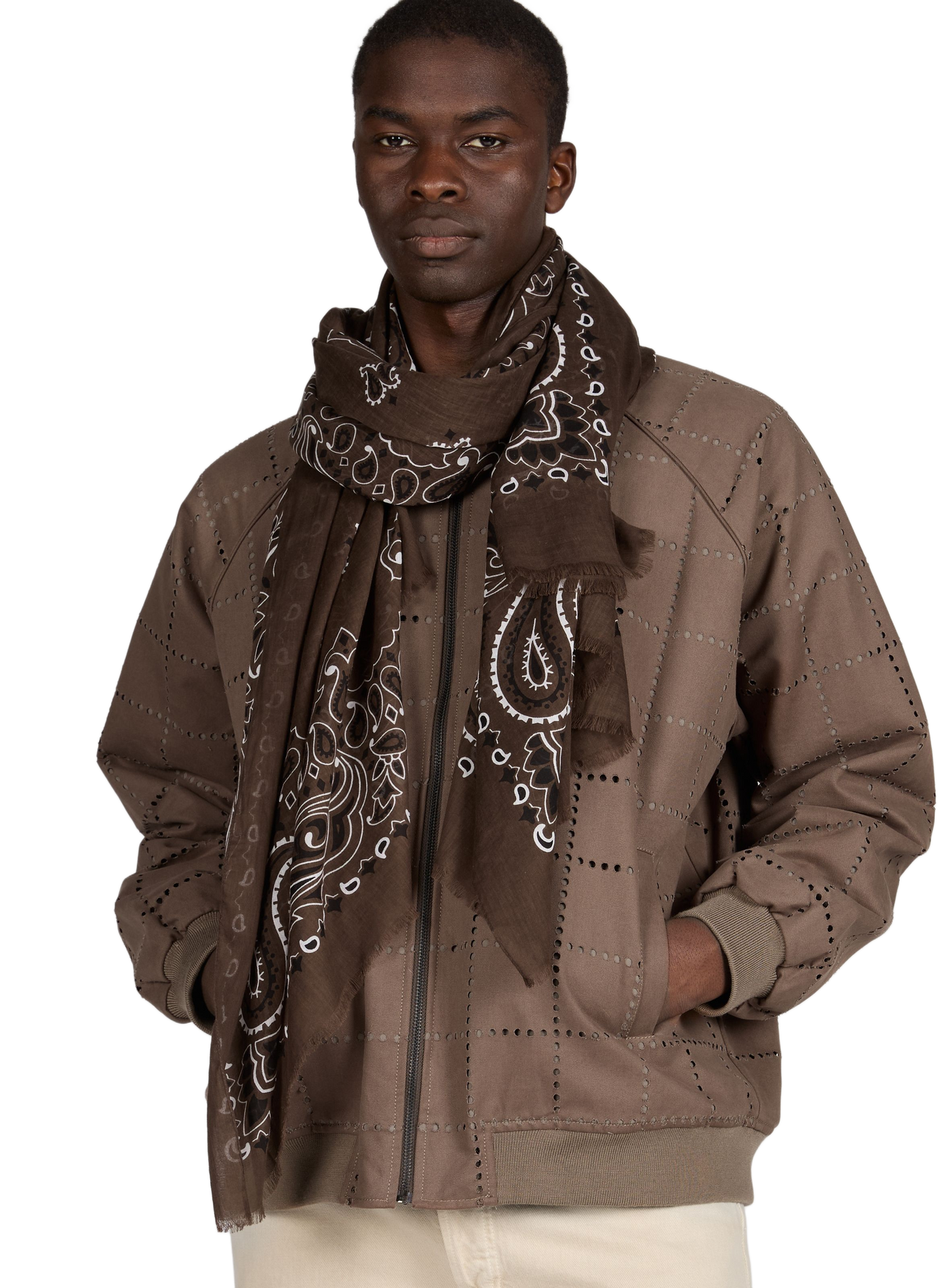 Bandana printed cotton scarf SAISON 1865 Multicolour