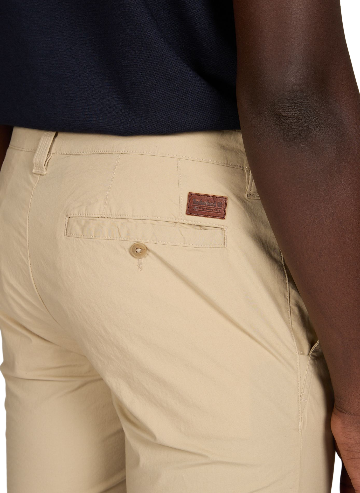 Pantalon droit uni en coton mélangé TIMBERLAND Beige