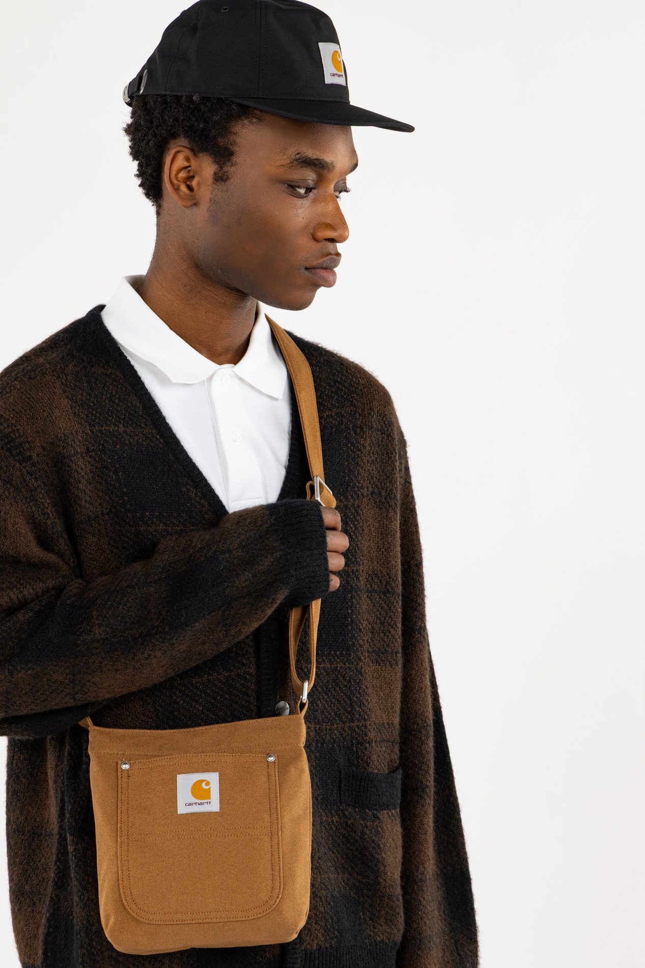 Sac bandoulière canvas bag, small CARHARTT WIP Marron