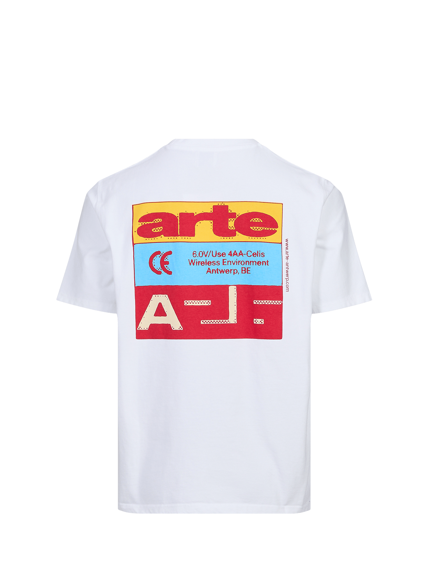 Round neck straight fit cotton T-shirt with screen printing ARTE ANTWERP White