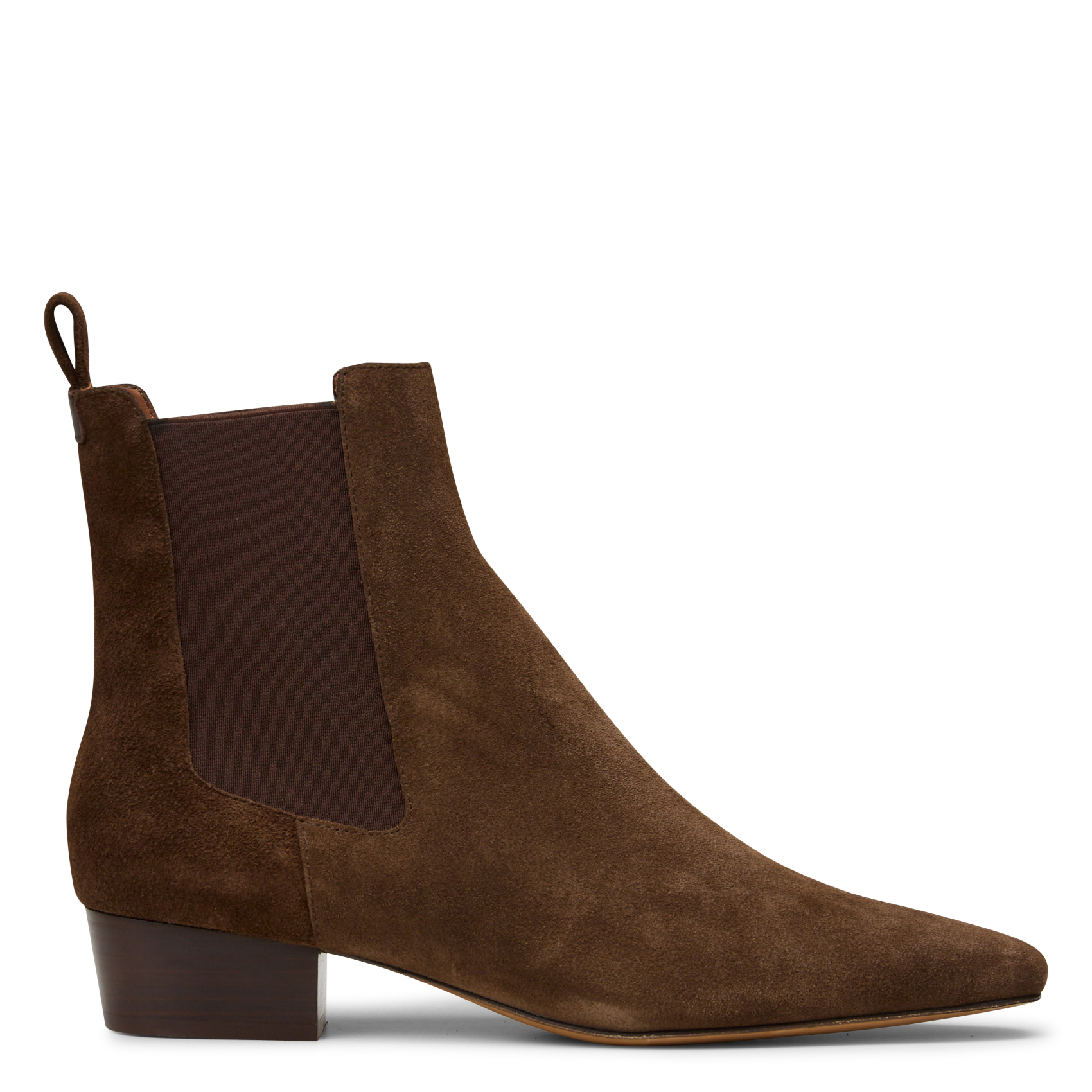 Bottines en cuir velours mika ANTHOLOGY Marron