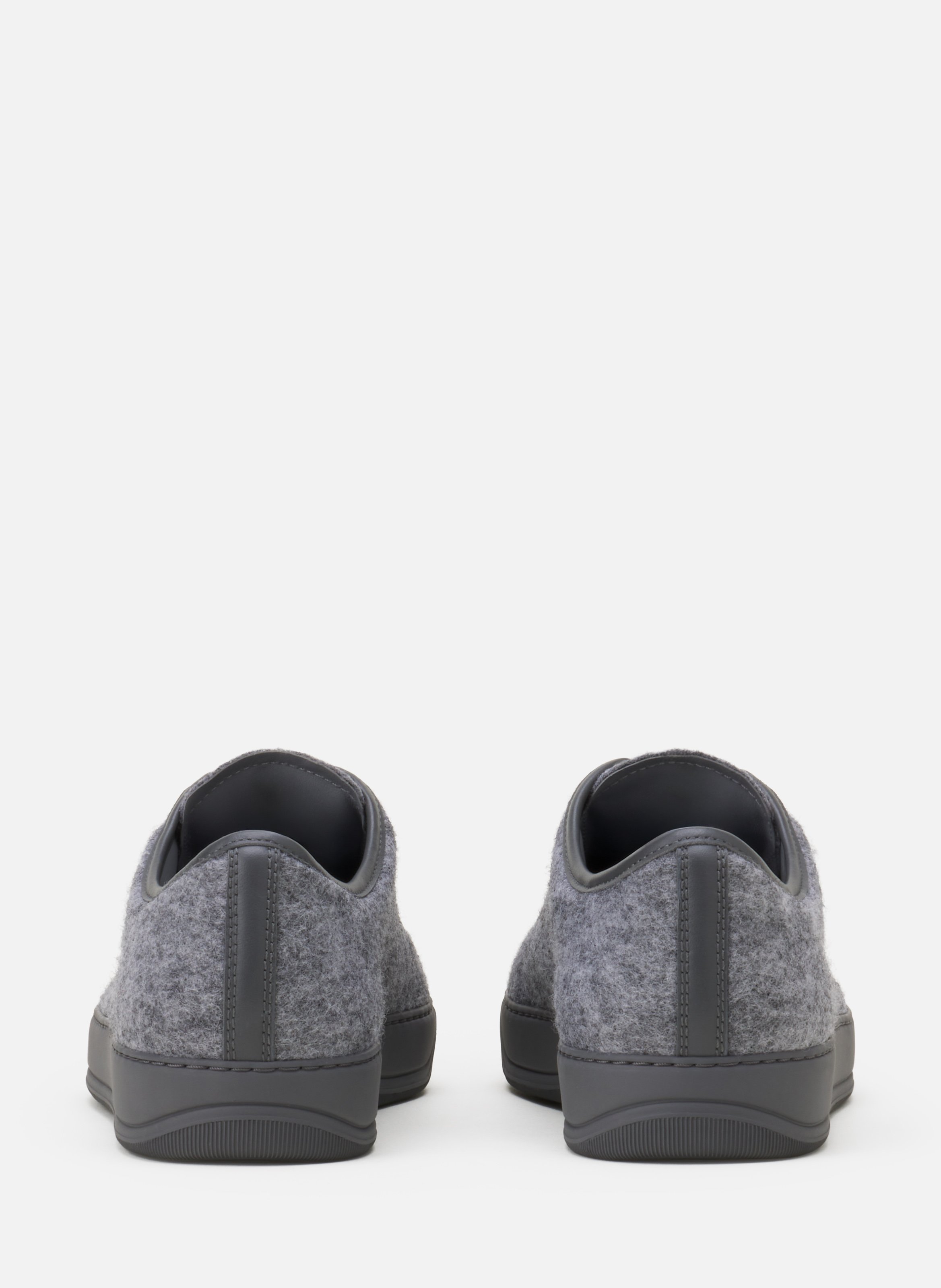 Sneakers dbb1 en feutre et cuir nappa LANVIN Gris