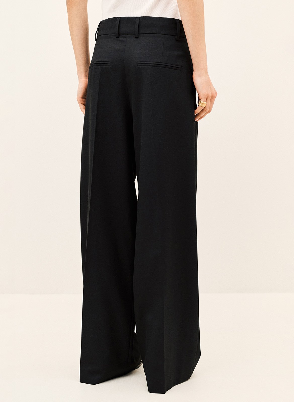 Pantalon à pinces droit uni cravy BA&SH Noir