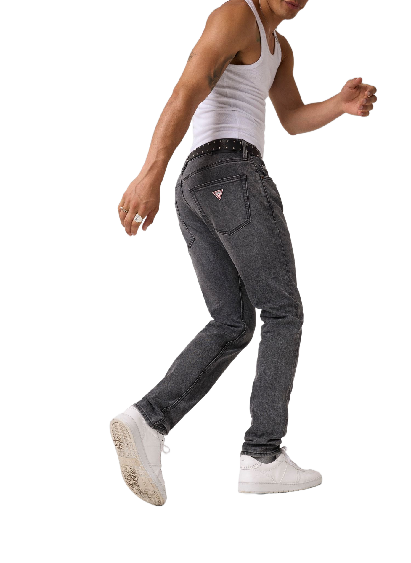 Slim-fit cotton-blend jeans GUESS Grey