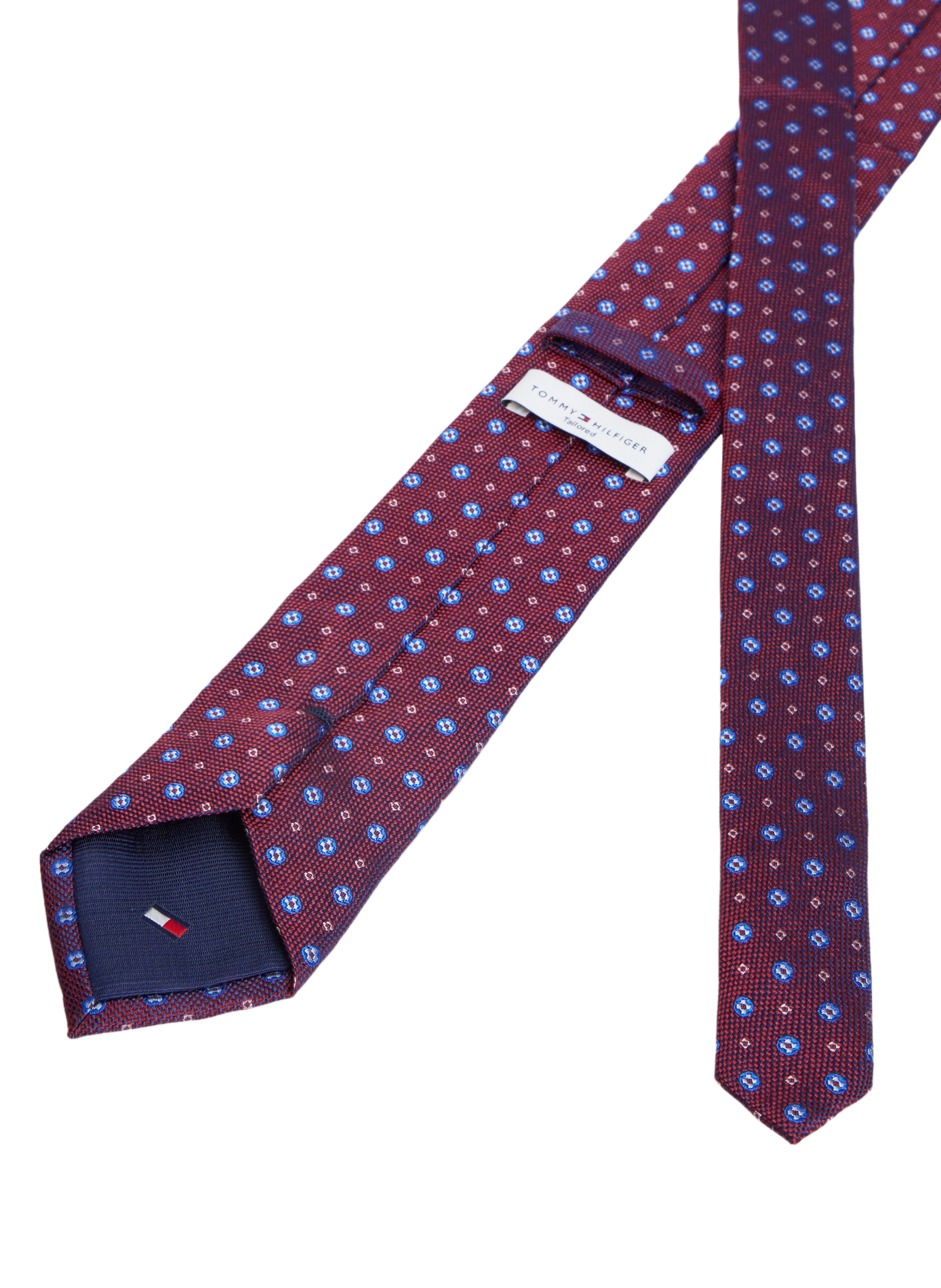 Silk patterned tie | Red TOMMY HILFIGER Men