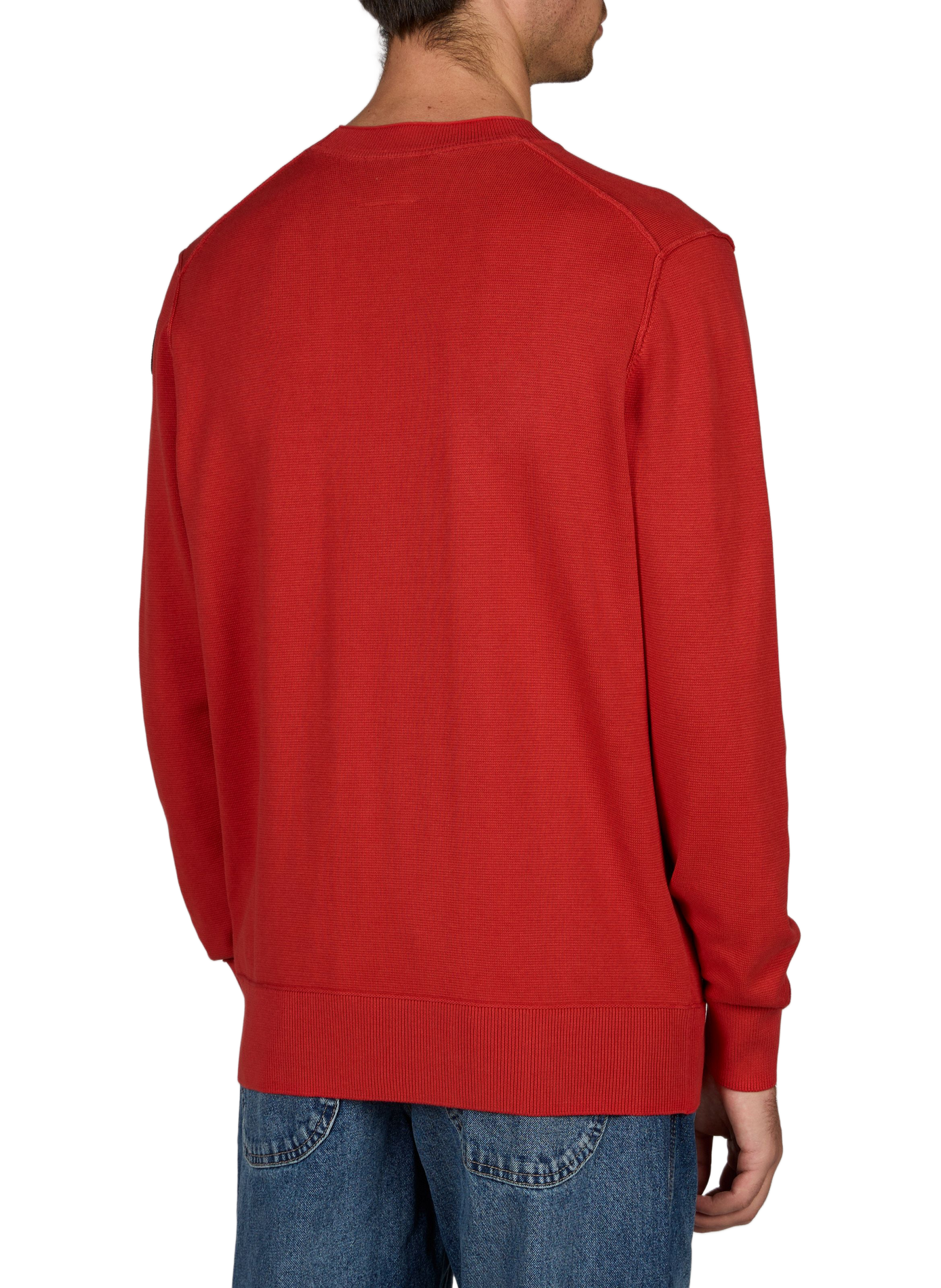 Straight round neck sweater in blended cotton PARAJUMPERS Red