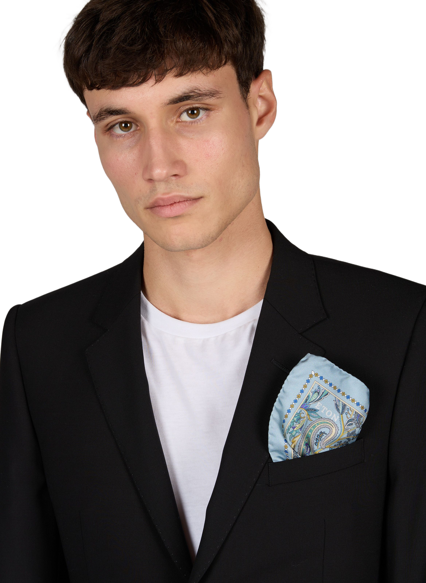 Seidentasche mit Druck ETON Blau