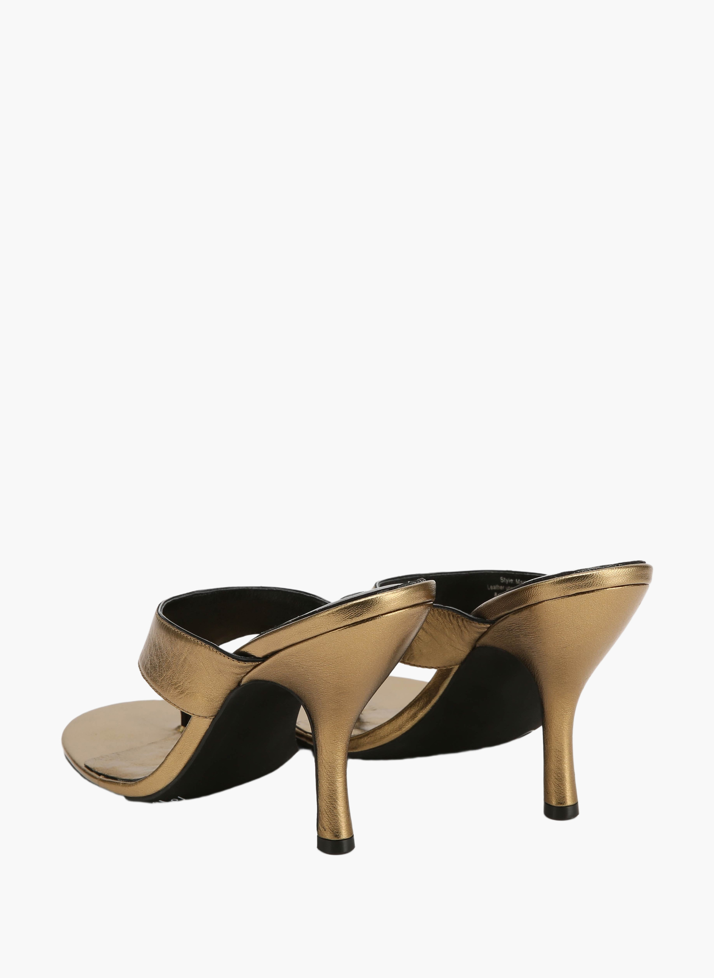 Chaussures à talons martine en cuir NAKED WOLFE Doré