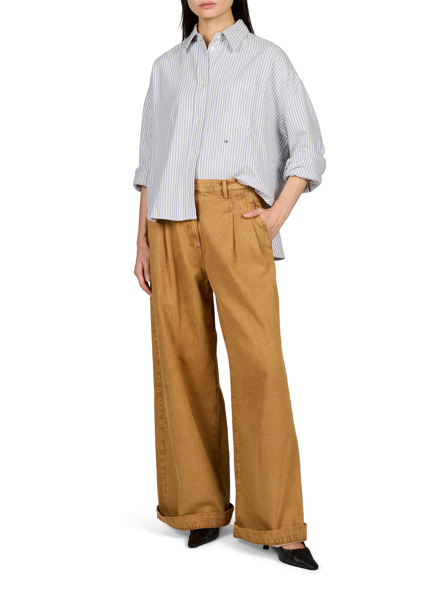 Jaxie oversized overhemd van katoenmix BELLEROSE Veelkleurig
