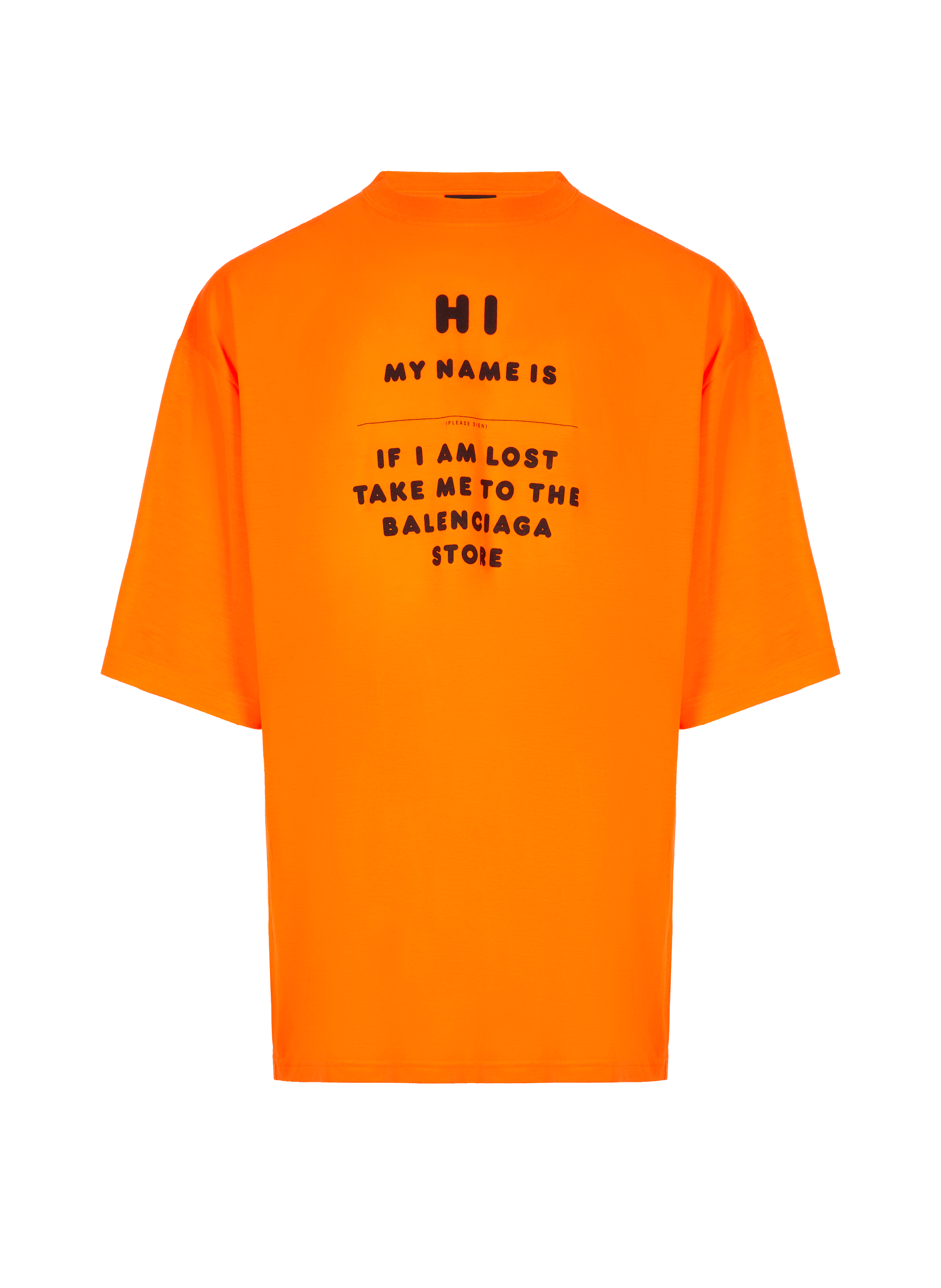 Printed T-shirt BALENCIAGA Orange