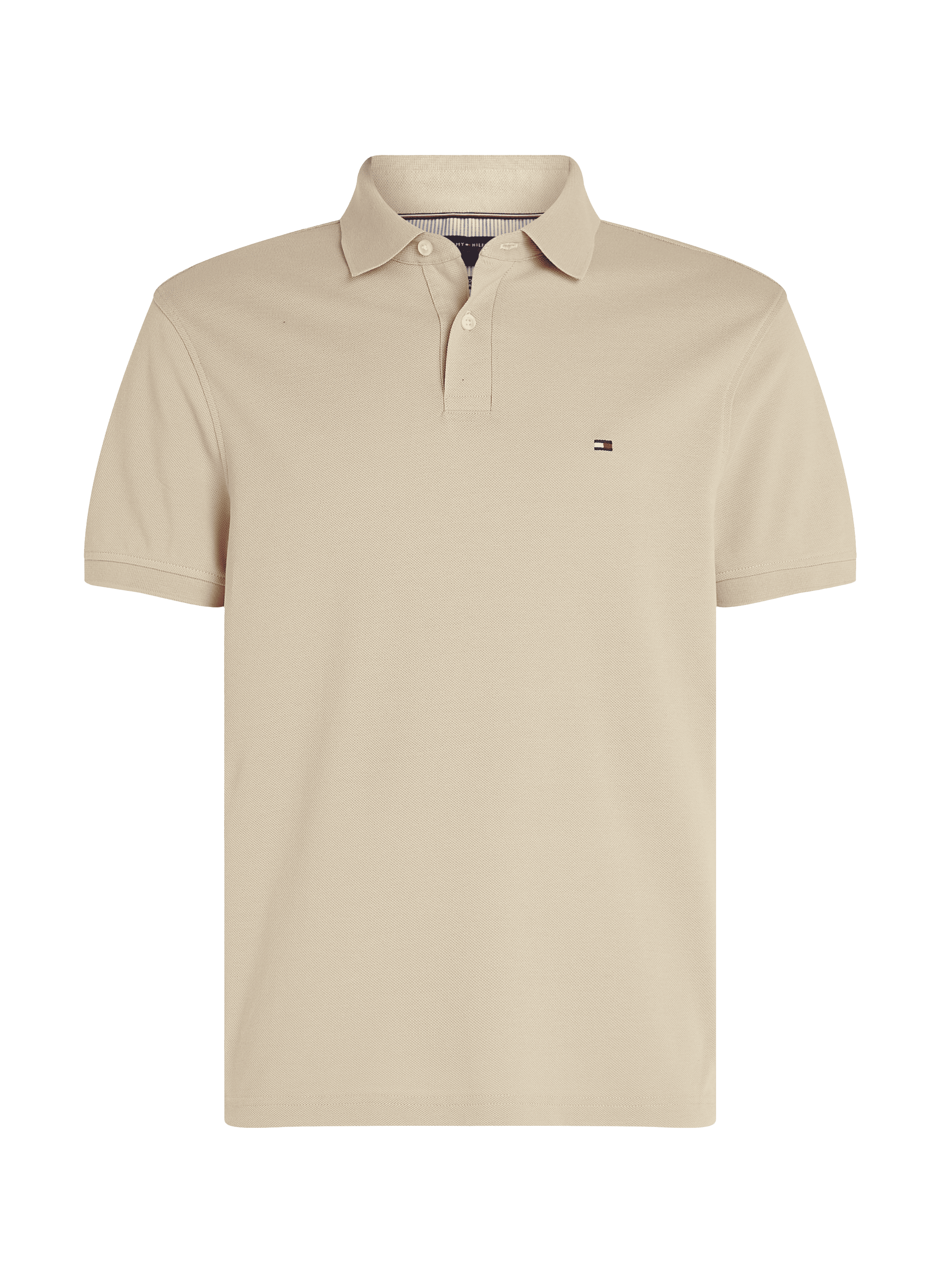 Organic cotton piqué polo shirt TOMMY HILFIGER Beige