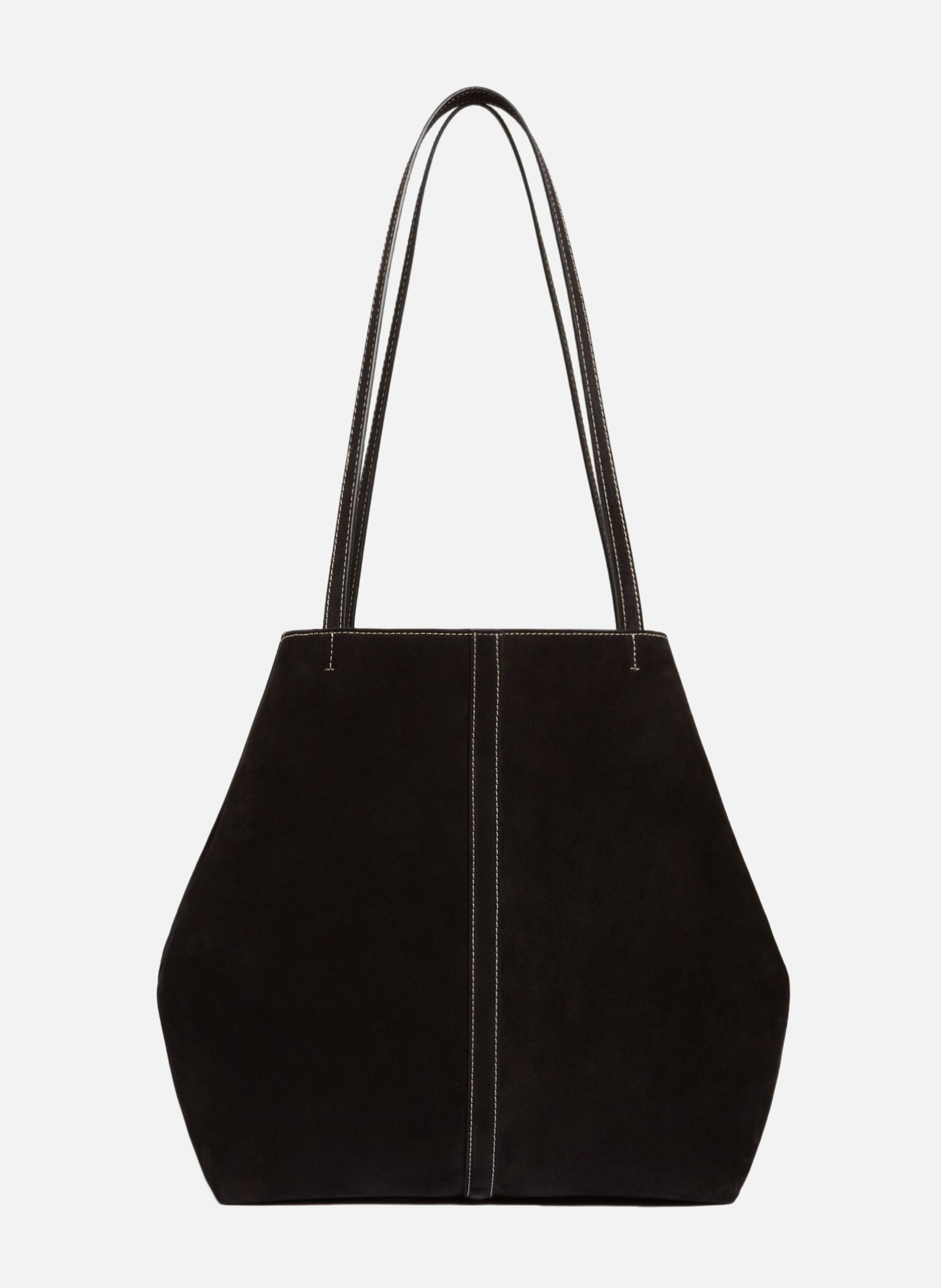 Grand cabas daily en cuir velours VANESSA BRUNO Noir