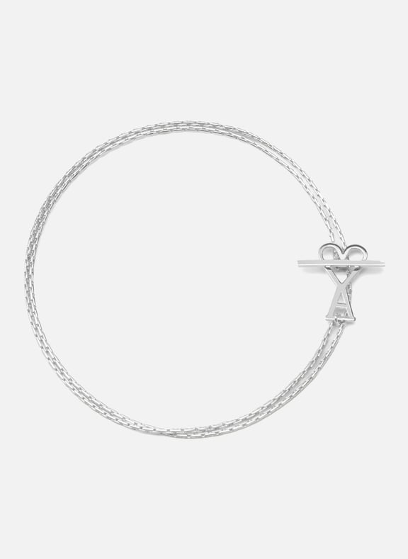 Collier chaîne ami de coeur 2 en 1 unisexe Argent by AMI PARIS AMI PARIS Collier chaîne ami de coeur 2 en 1 unisexe Argent