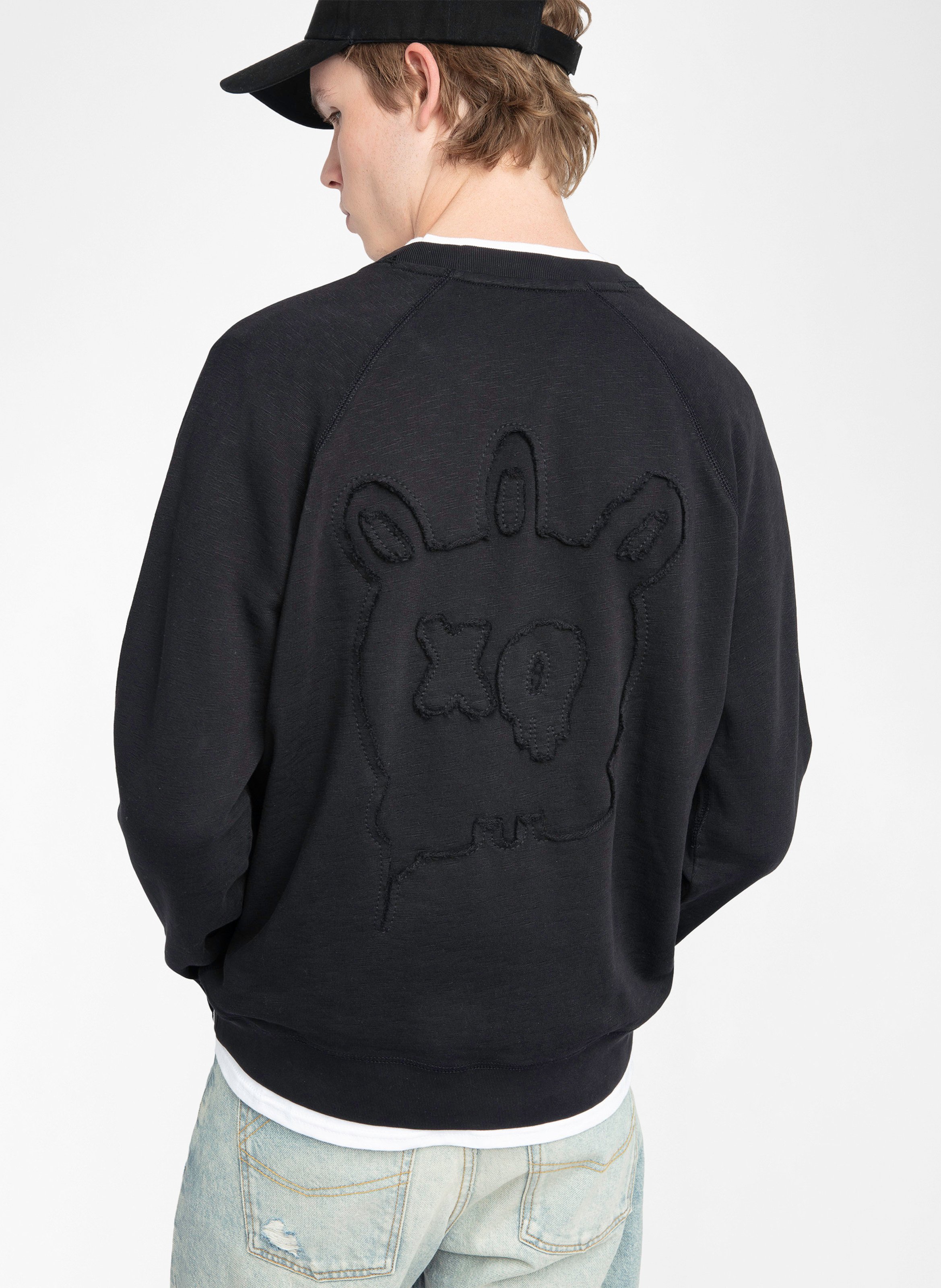 Sweat col rond en coton uppy ZADIG&VOLTAIRE Noir