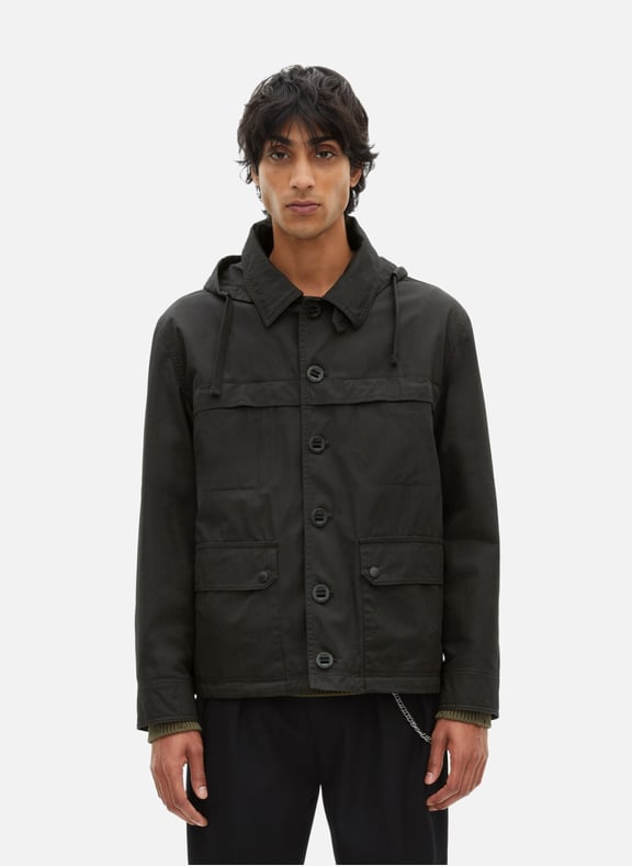 Parka courte à capuche Noir by THE KOOPLES THE KOOPLES Parka courte à capuche Noir