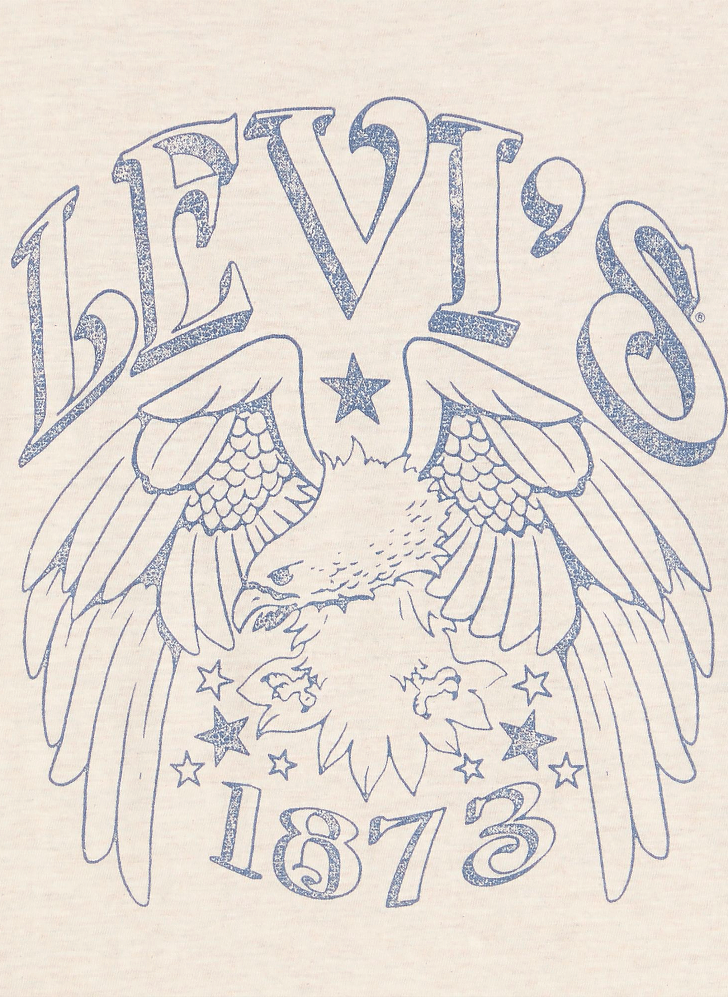 T-shirt imprimé en coton LEVI'S Beige