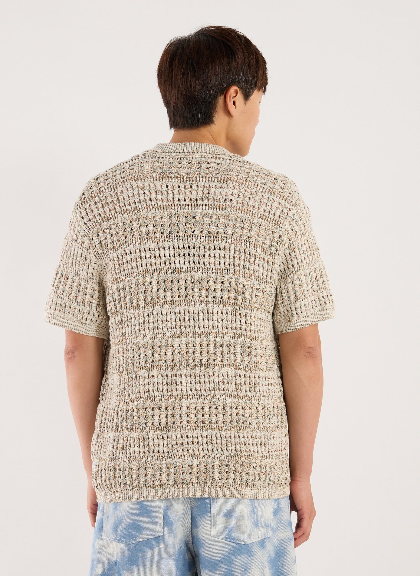 Chemise manches courtes en maille  LES DEUX Beige