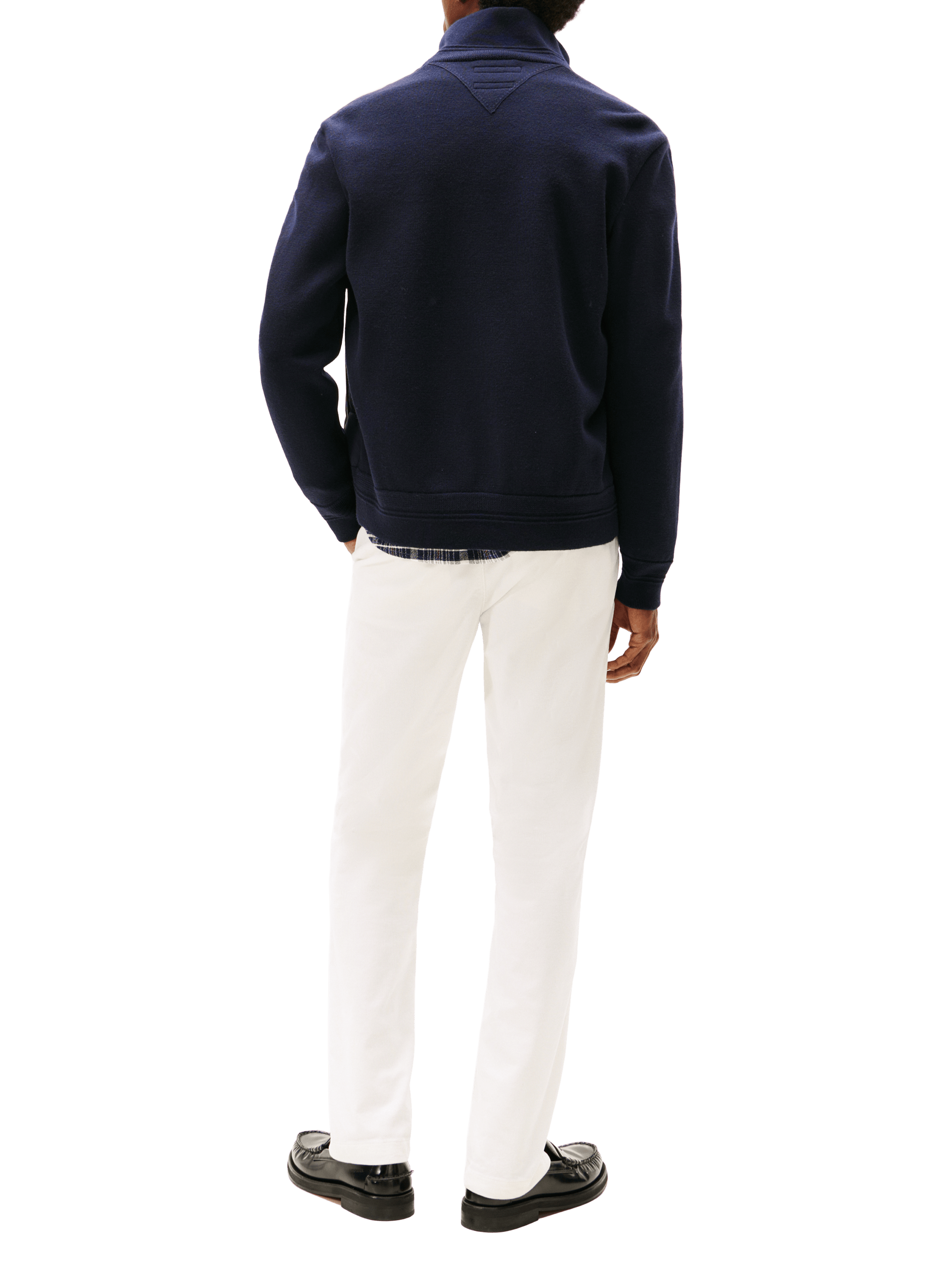 Two-tone jacket with high collar TOMMY HILFIGER Blue