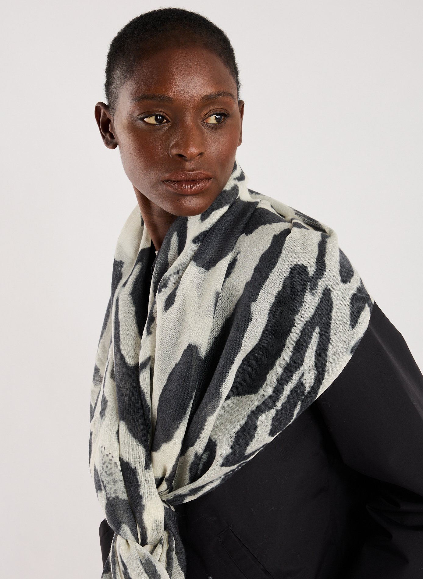 Foulard tâcheté en laine AU PRINTEMPS PARIS Multicolore