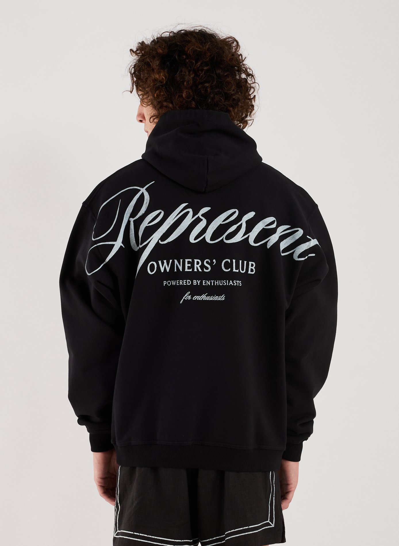 Sweatshirt à capuche en coton REPRESENT Noir