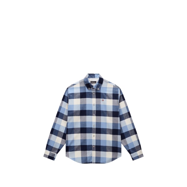 Chemise à carreaux col américain en coton