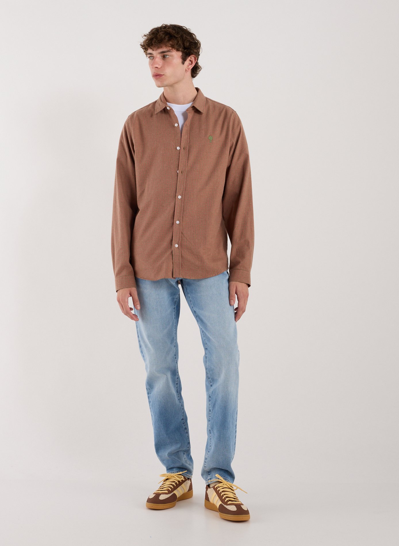 Check cotton Shirt FAGUO Green