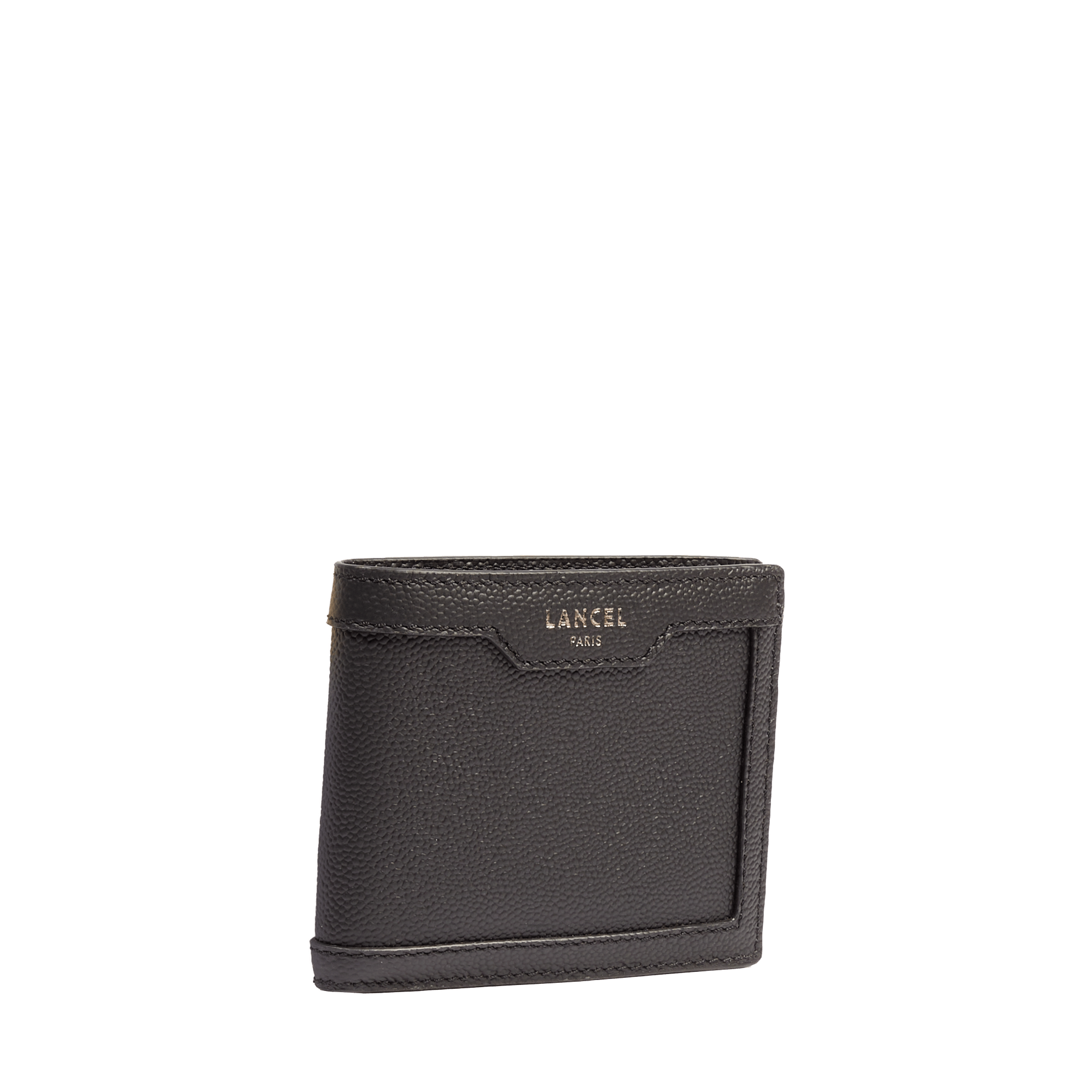 Portefeuille 5cc avec porte-cartes amovible charlie de lancel en cuir LANCEL Noir