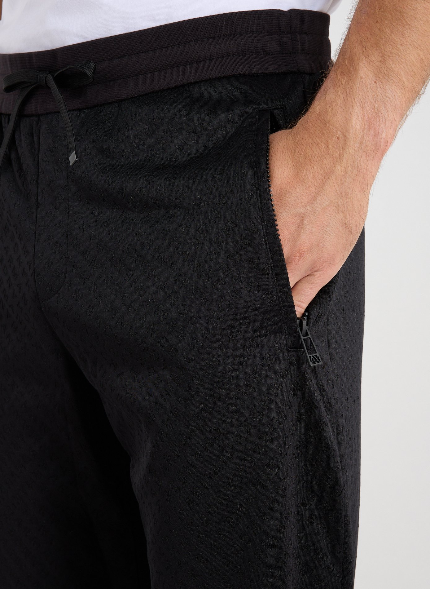 All-over screen-printed pants ARMANI EXCHANGE Black