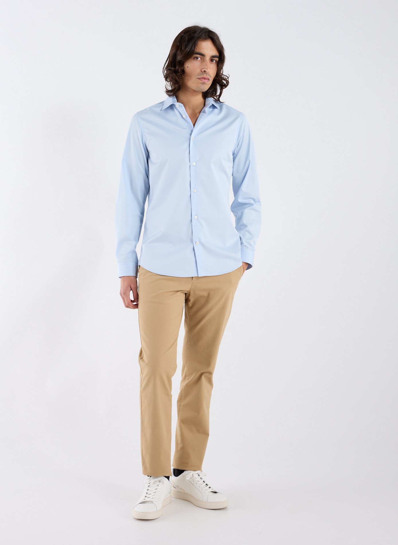 Cotton poplin shirt AU PRINTEMPS PARIS Blue