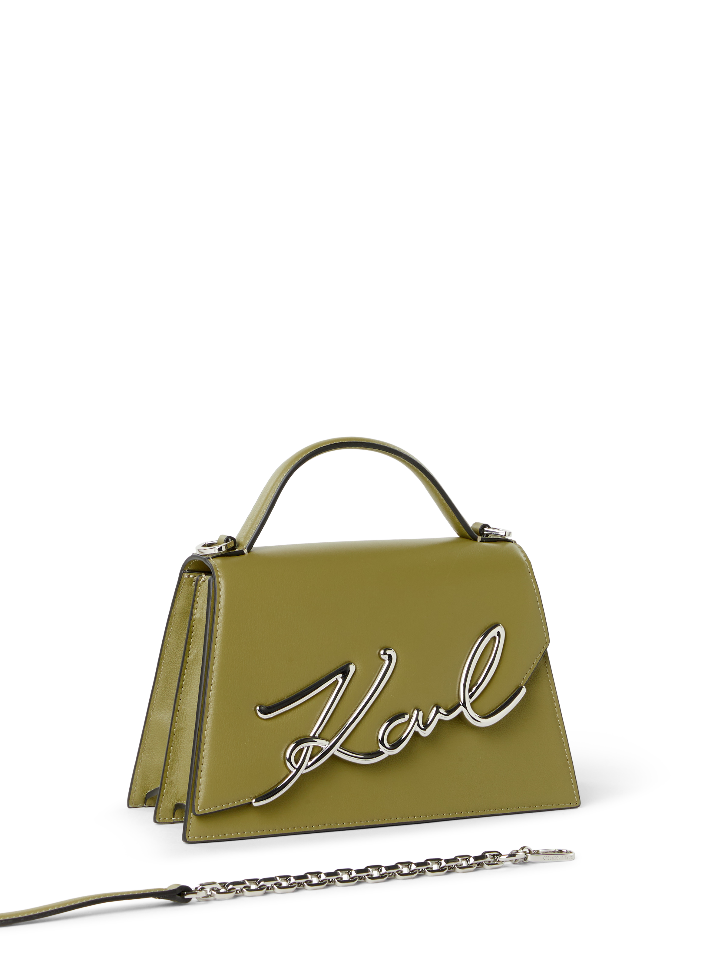 Sac à main en cuir KARL LAGERFELD Marron