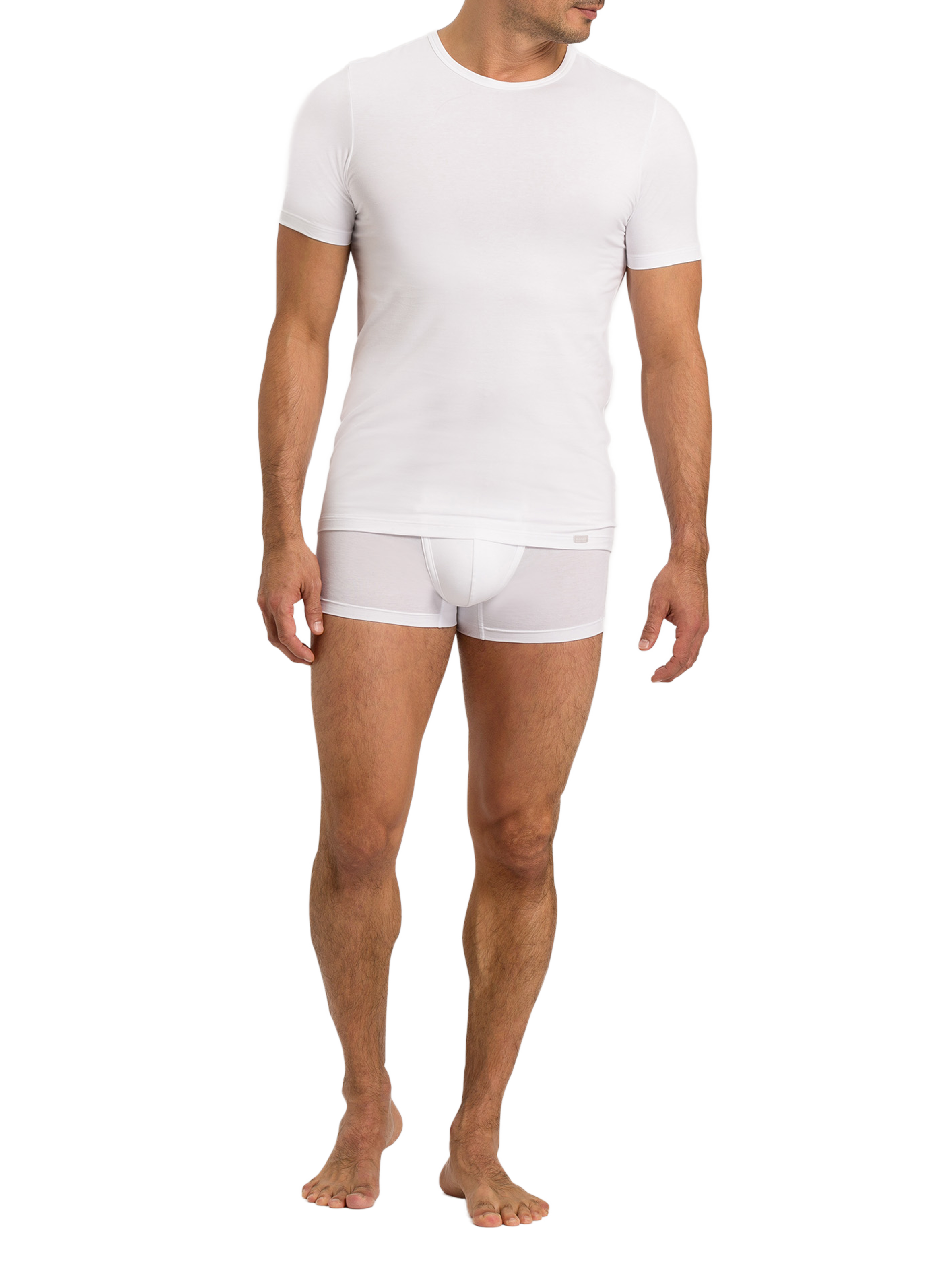 Stretch cotton round-neck T-shirt HANRO White