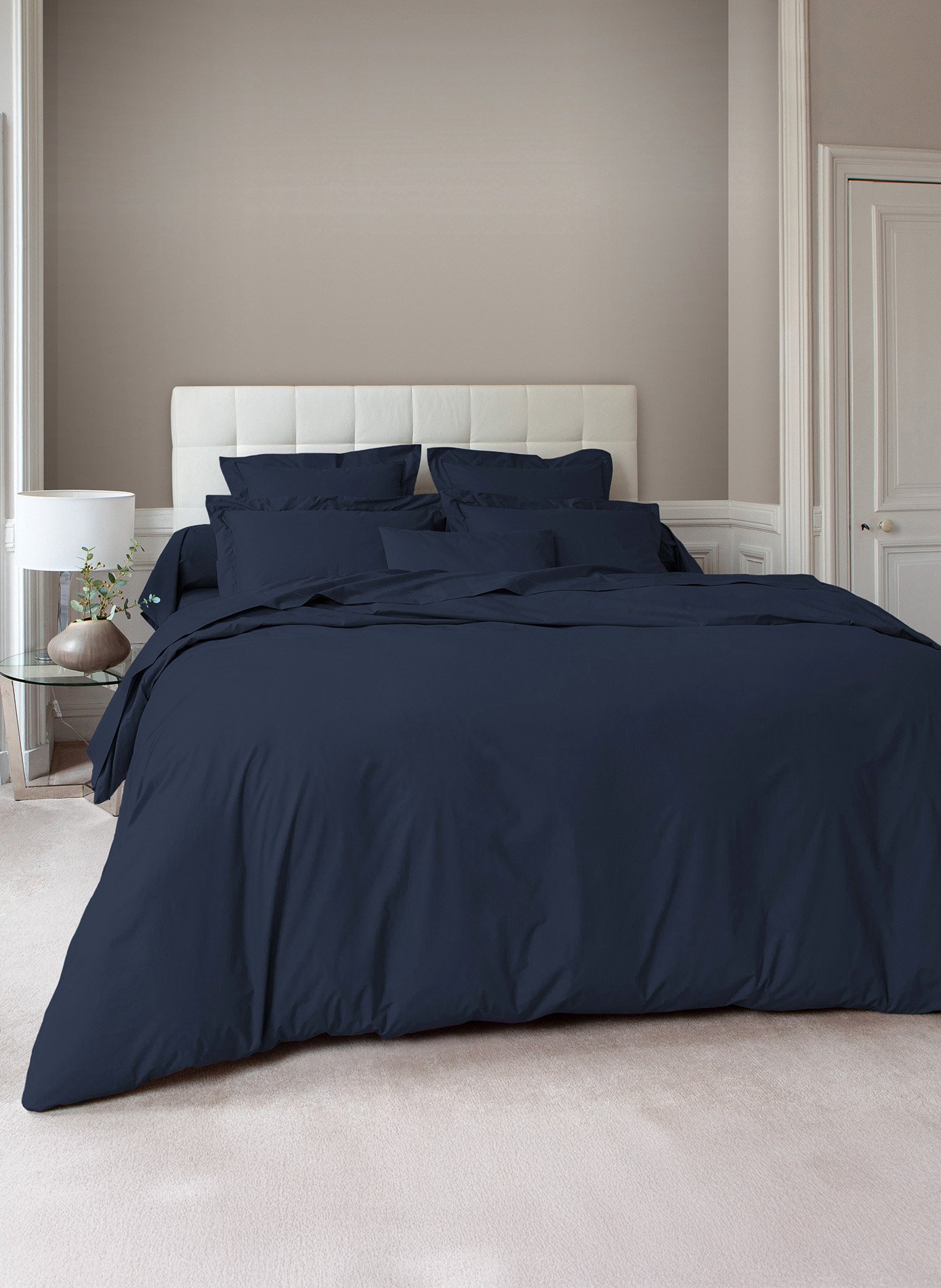 Drap plat vexin marine ANNE DE SOLENE Bleu