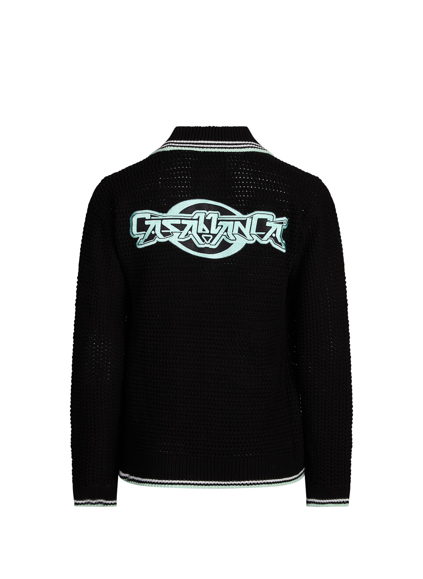 Crochet cotton embroidered overshirt CASABLANCA PARIS Black