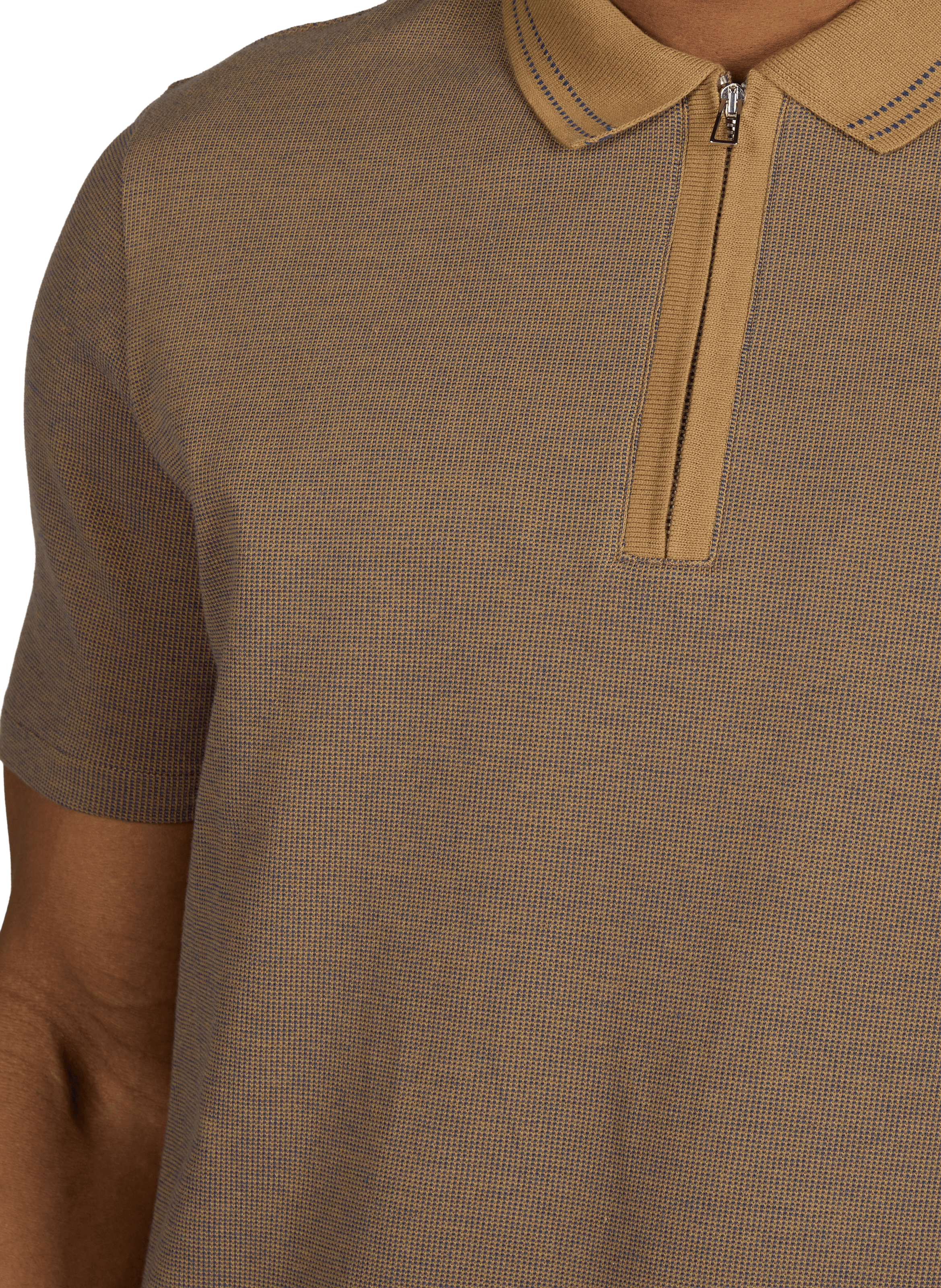 Polo with zip collar in cotton jacquard PAUL SMITH Multicolour