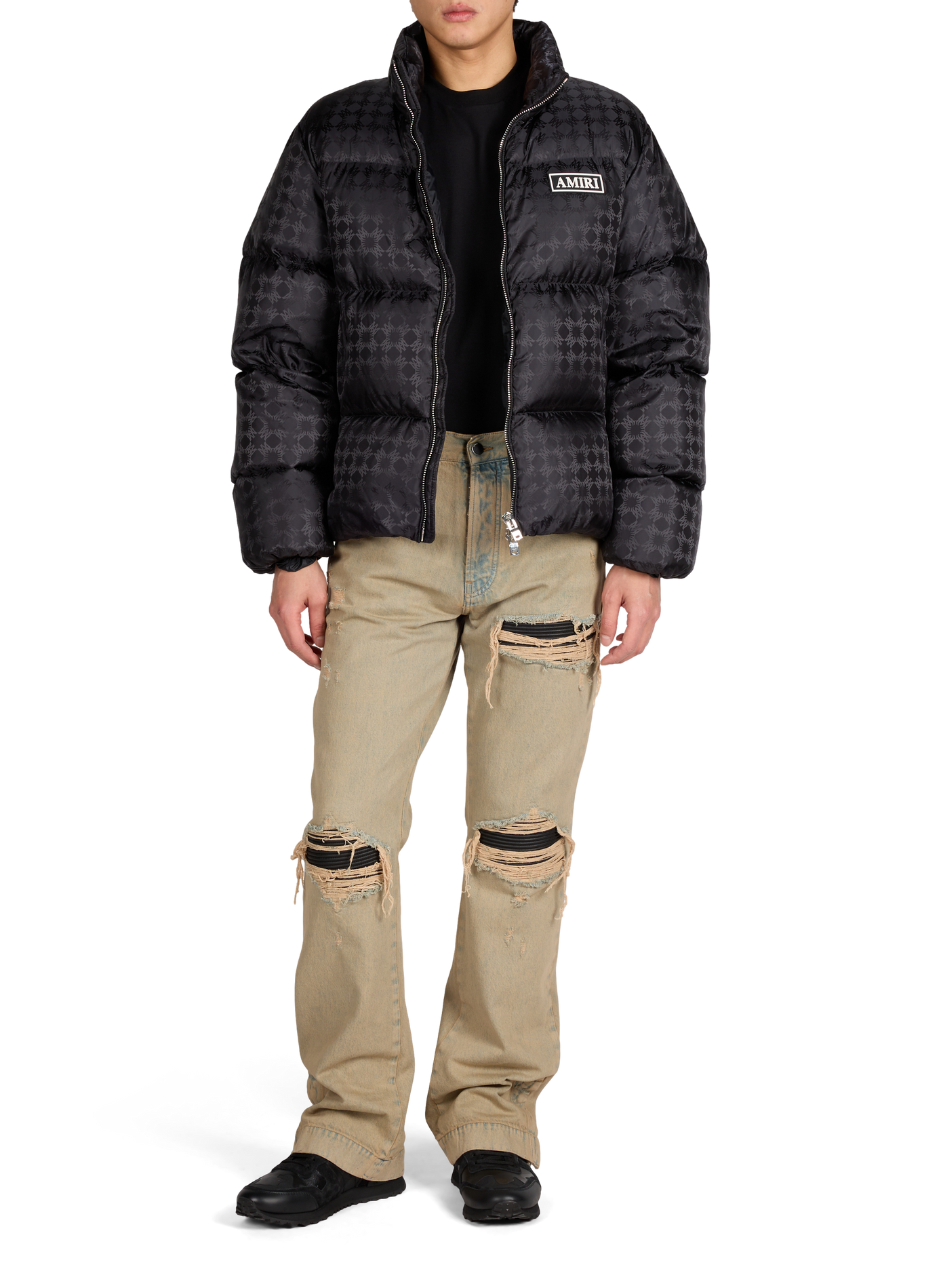 Jean déchiré en coton AMIRI Bleu