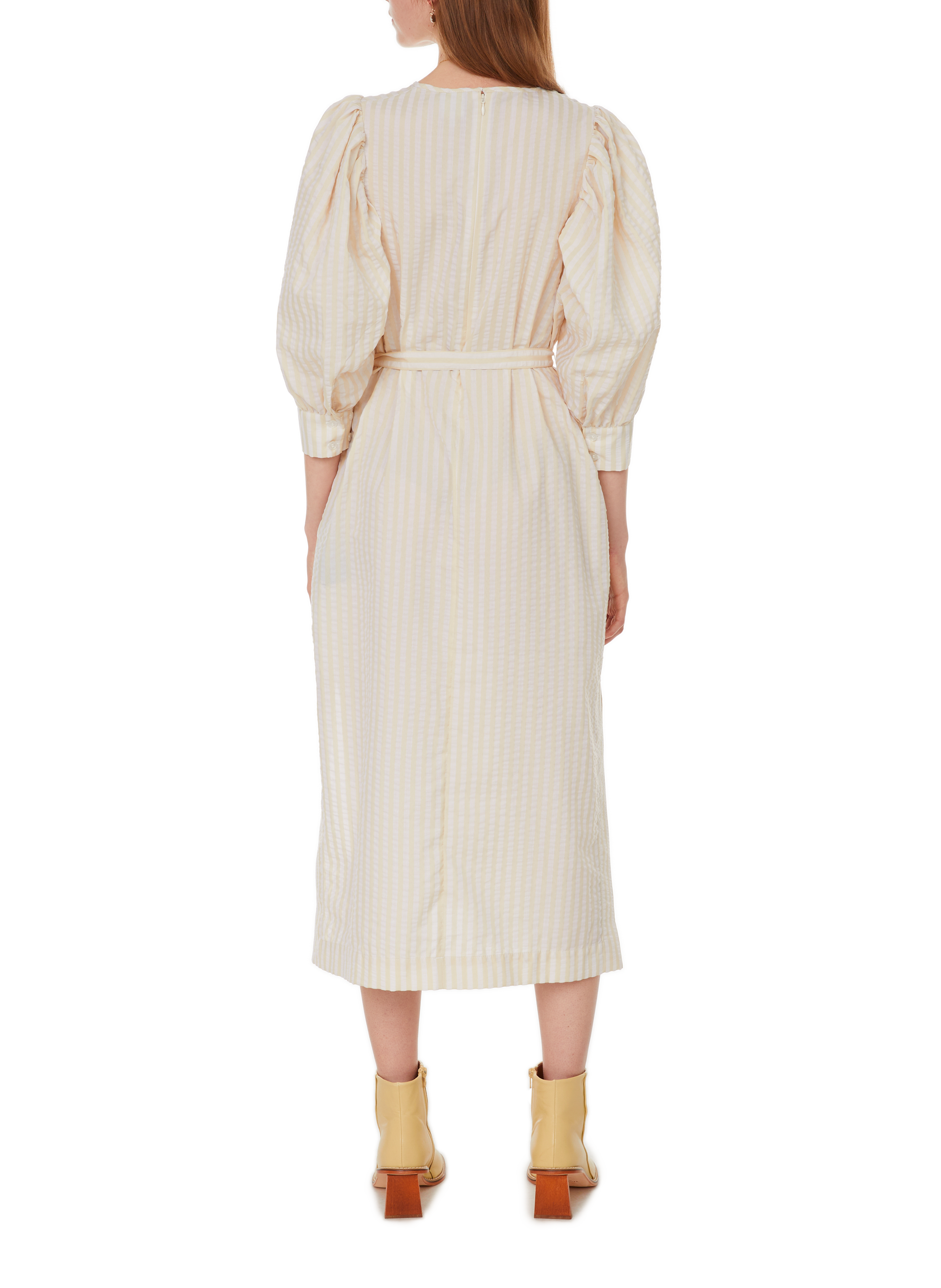 Alya recycled polyester-blend midi dress BAUM UND PFERDGARTEN Beige
