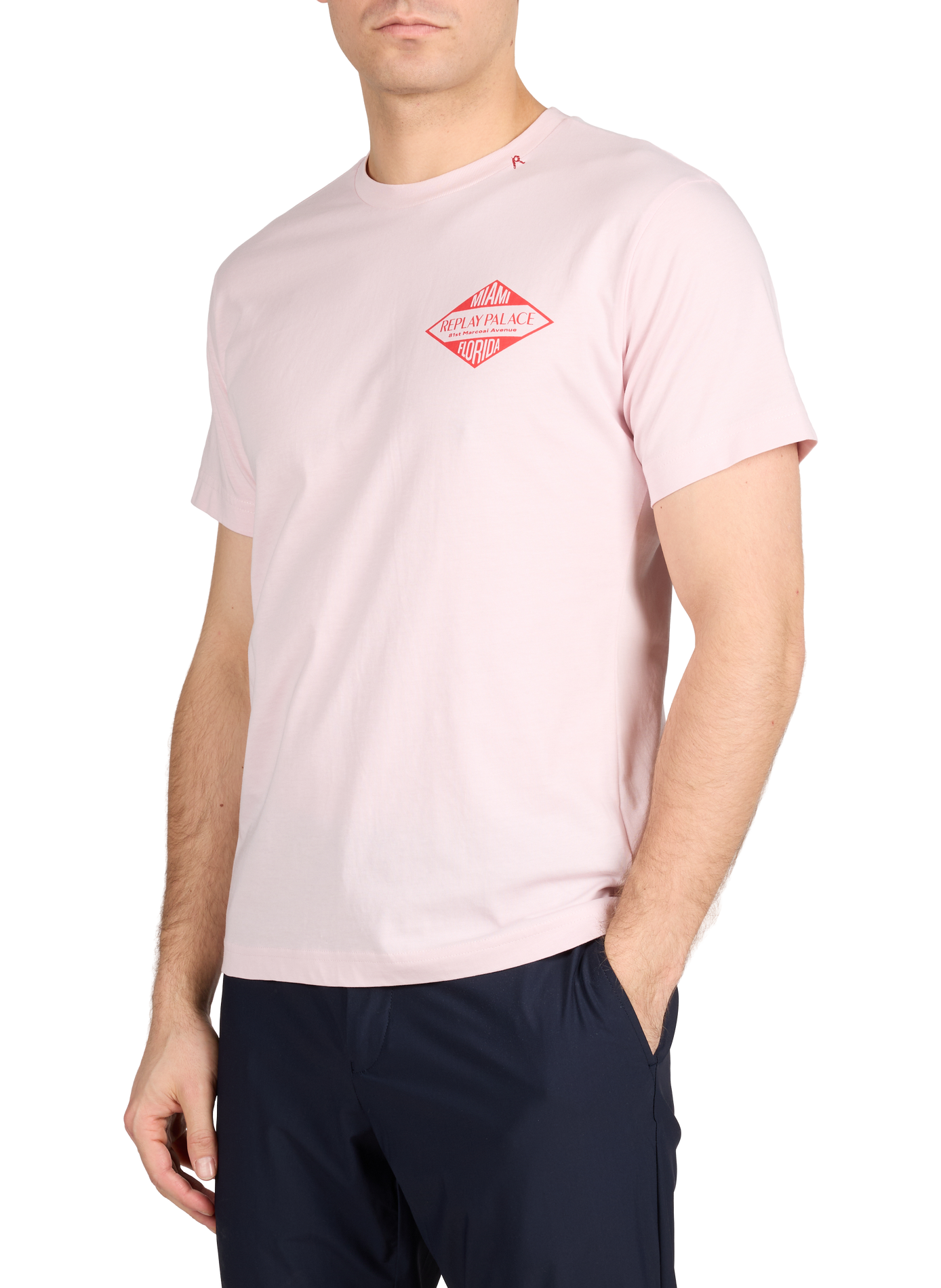 T-shirt en coton REPLAY Rose