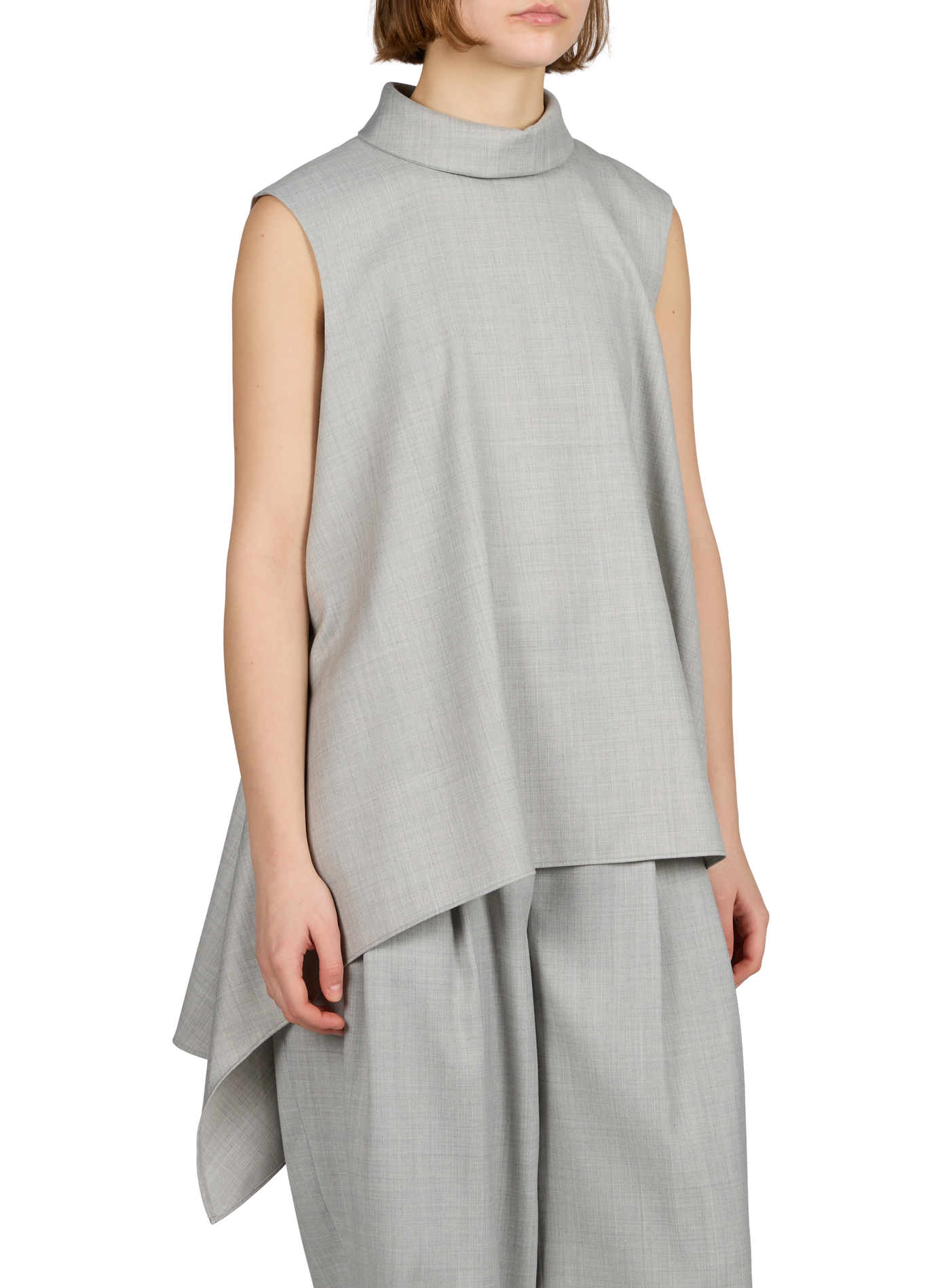 Blouse évasée à col montant R2W Gris