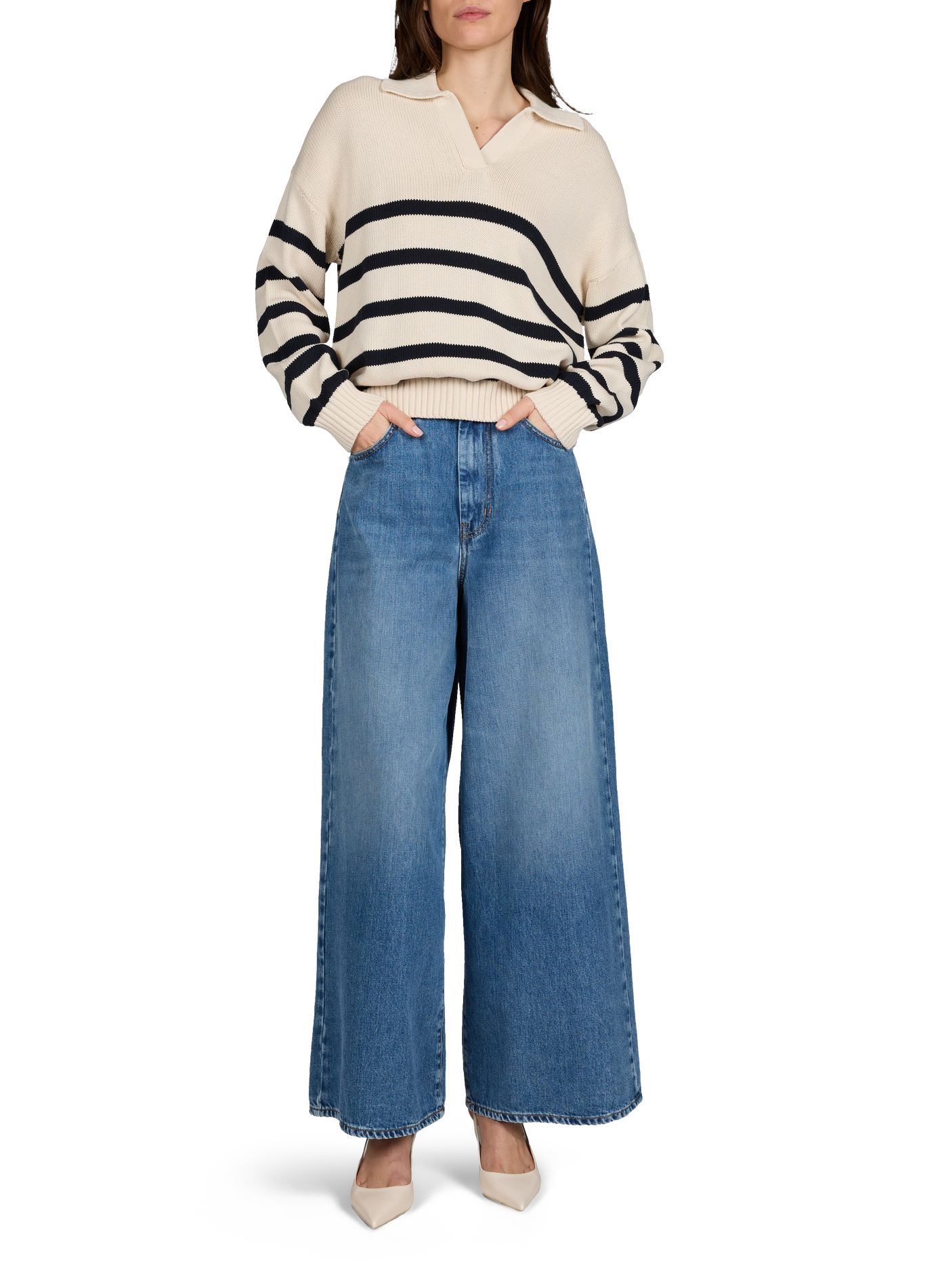 Jean large en coton MAX MARA WEEK END Bleu