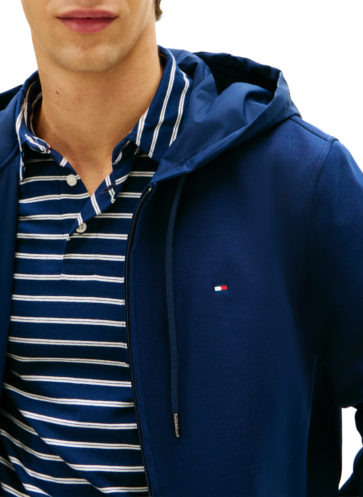 Reversible hooded sweatshirt in blended cotton TOMMY HILFIGER Blue