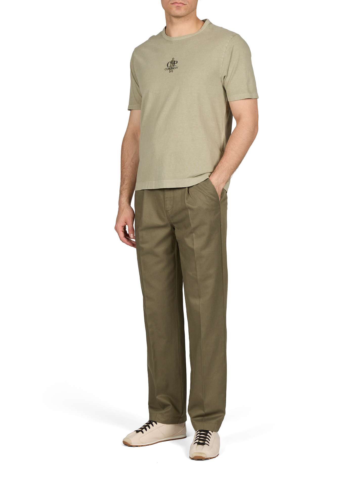 Straight cotton t-shirt CP COMPANY Green