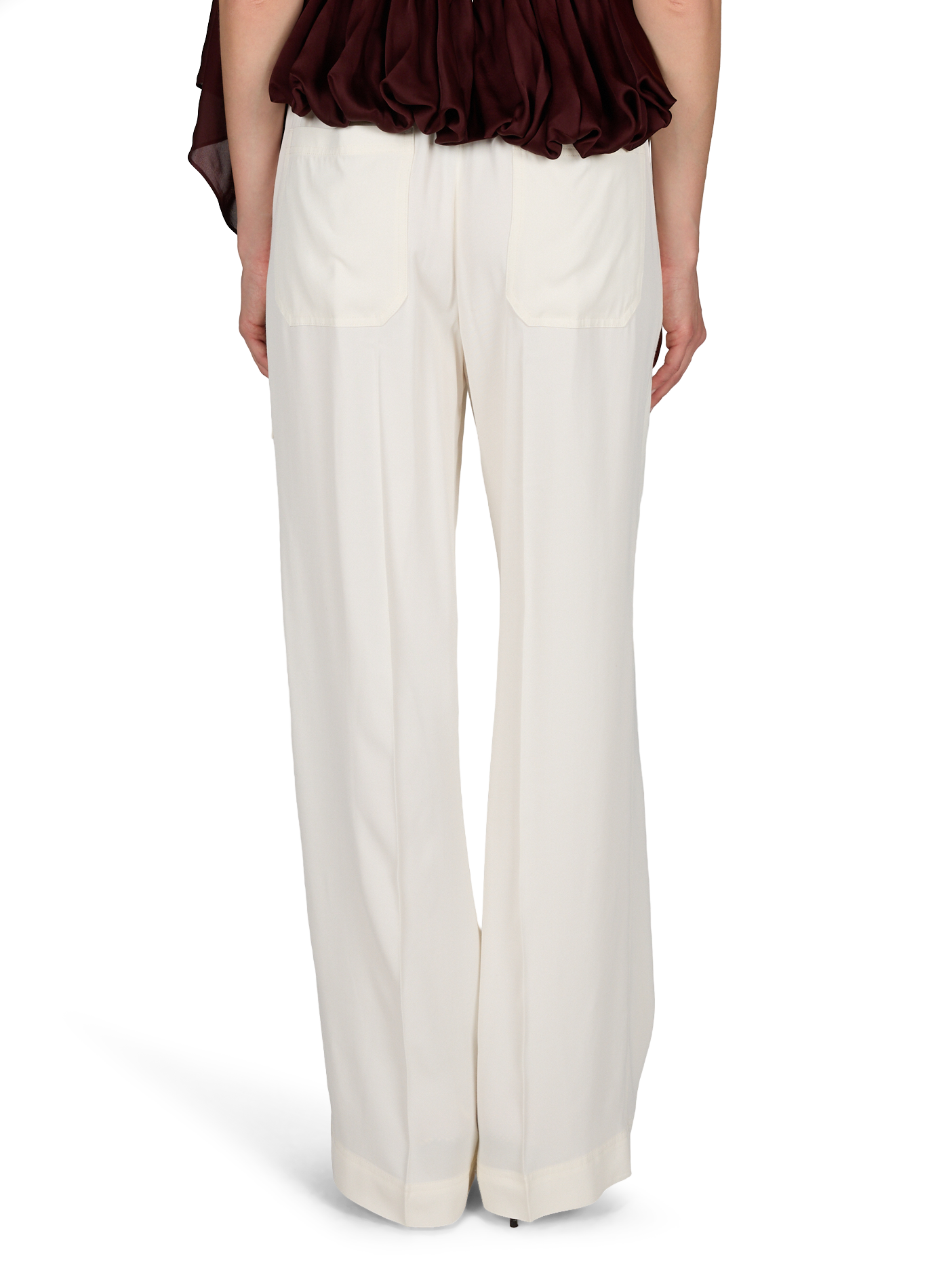 Cargo silk twill pants HELMUT LANG White