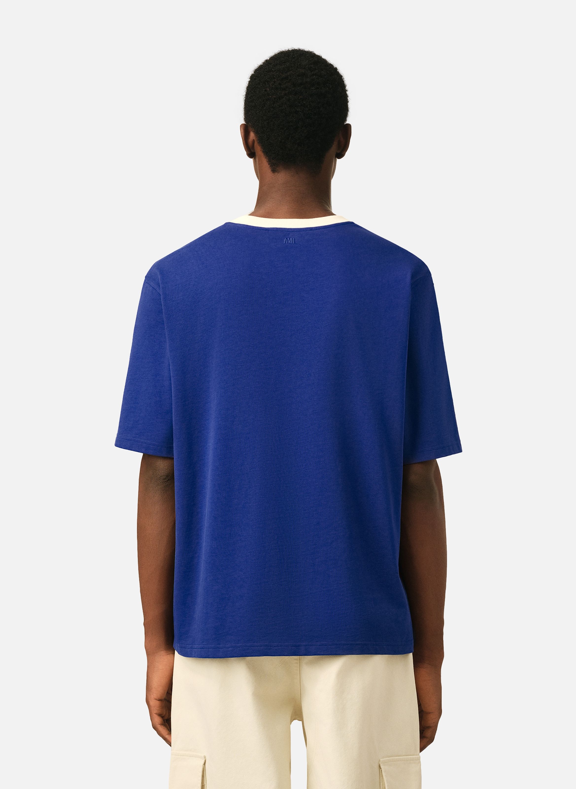 T-shirt thank you for being à friend unisexe en coton AMI PARIS Bleu